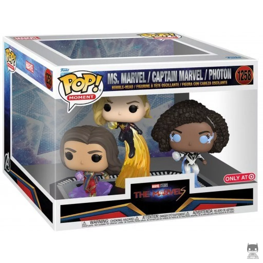Figurine Funko POP Miss Marvel, Captain Marvel & Photon avec boîte