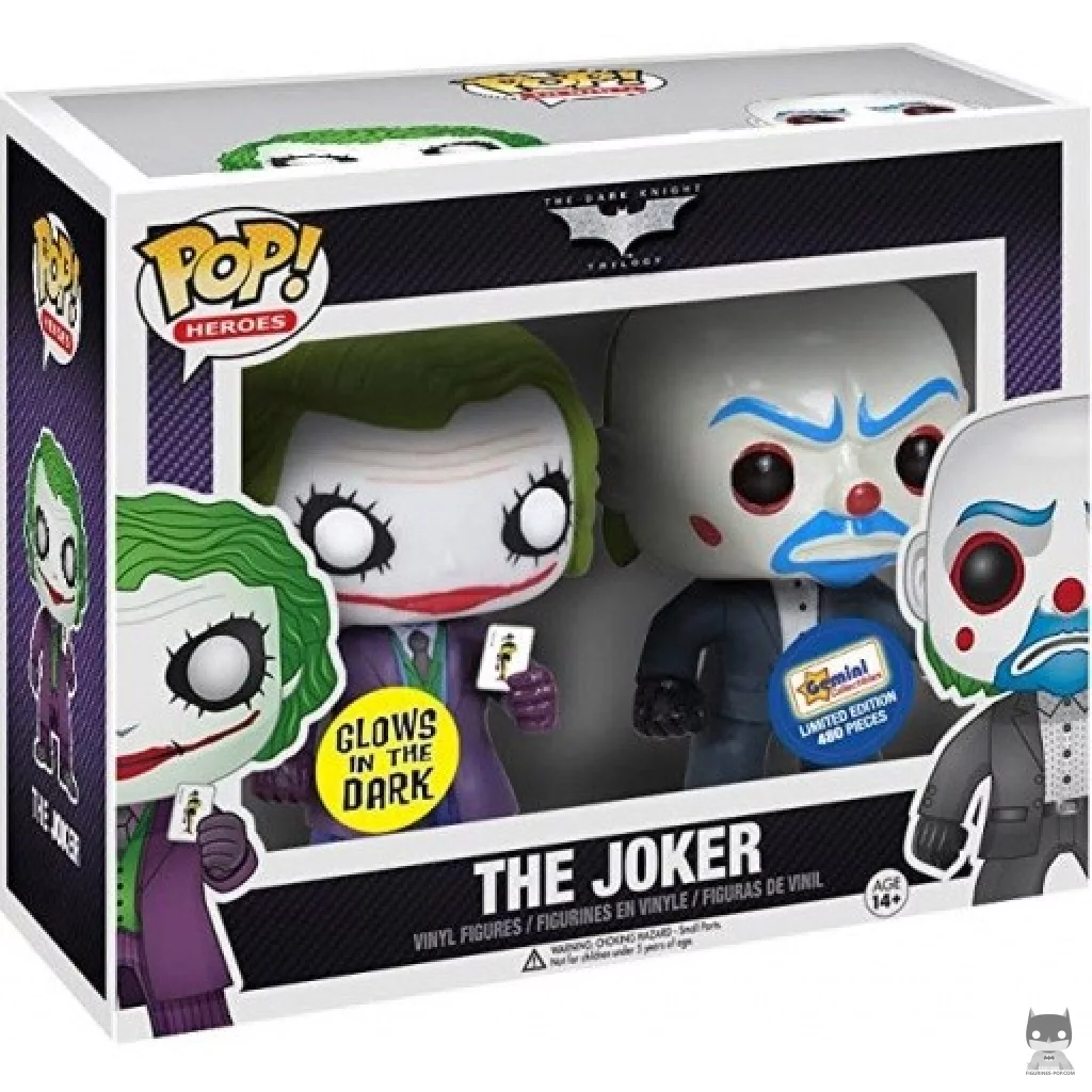 Figurine Funko POP Joker & Joker en Braqueur de Banque (Glow in the Dark) avec boîte