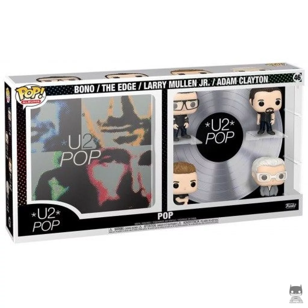Figurine Funko POP U2 : POP (Bono, The Edge, Larry Mullen JR. & Adam Clayton) avec boîte