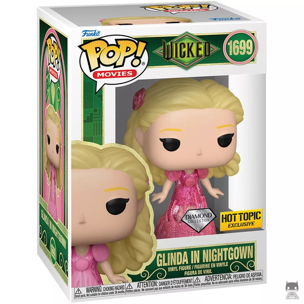 Figurine Funko POP Glinda en robe de nuit (Diamond Glitter) avec boîte