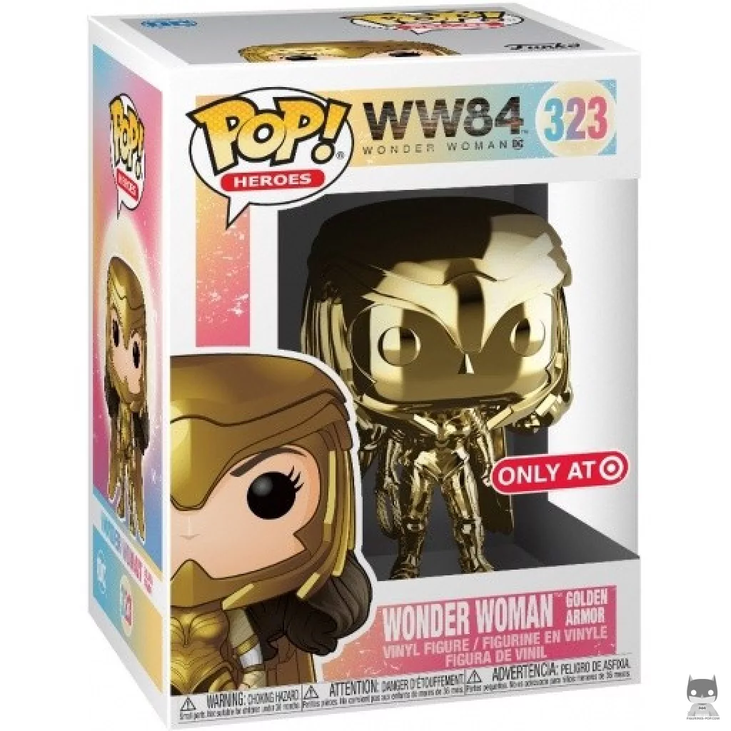 Figurine Funko POP Wonder Woman Armure en Or (Metallic) avec boîte