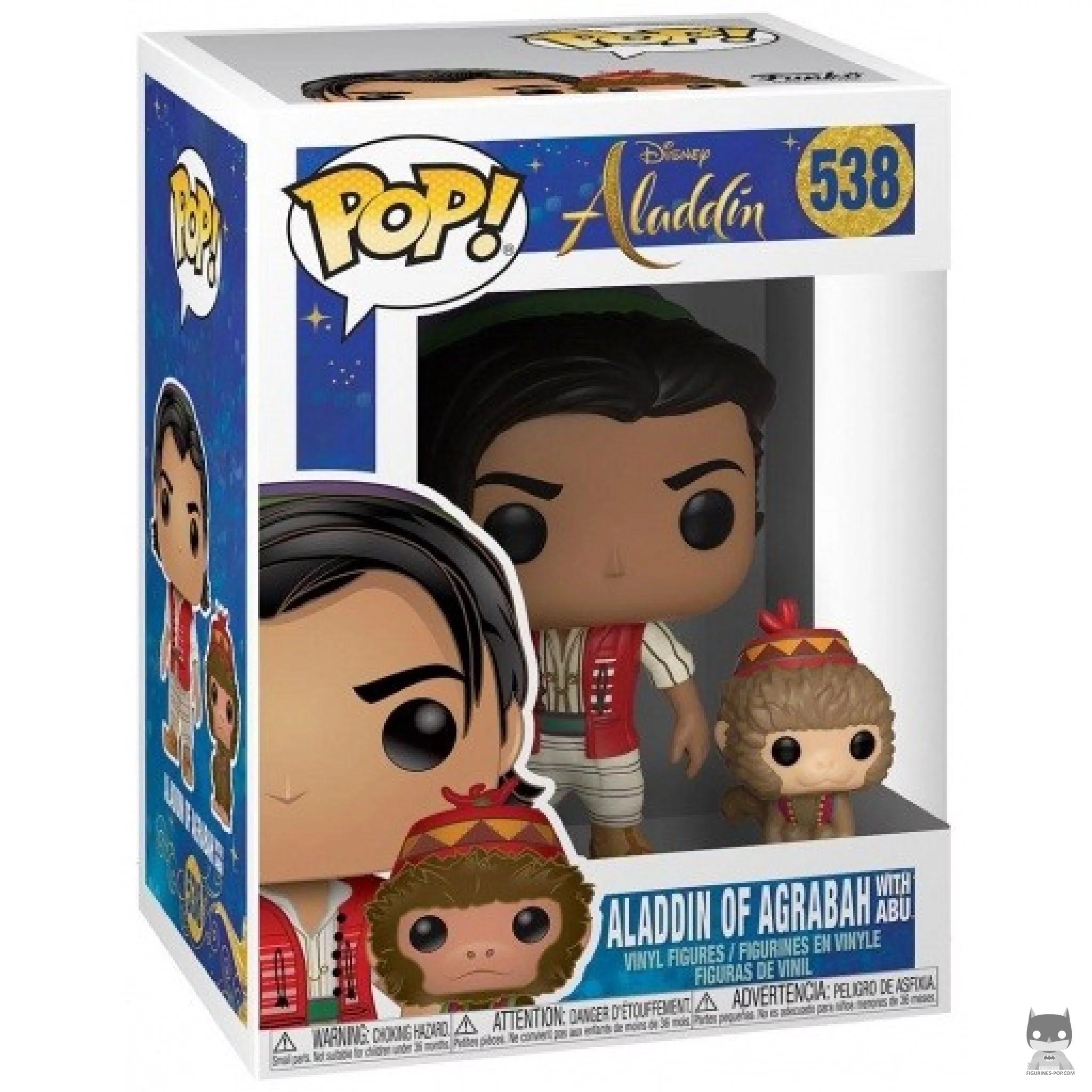 Figurine Funko POP Aladdin d'Agrabah avec Abu avec boîte