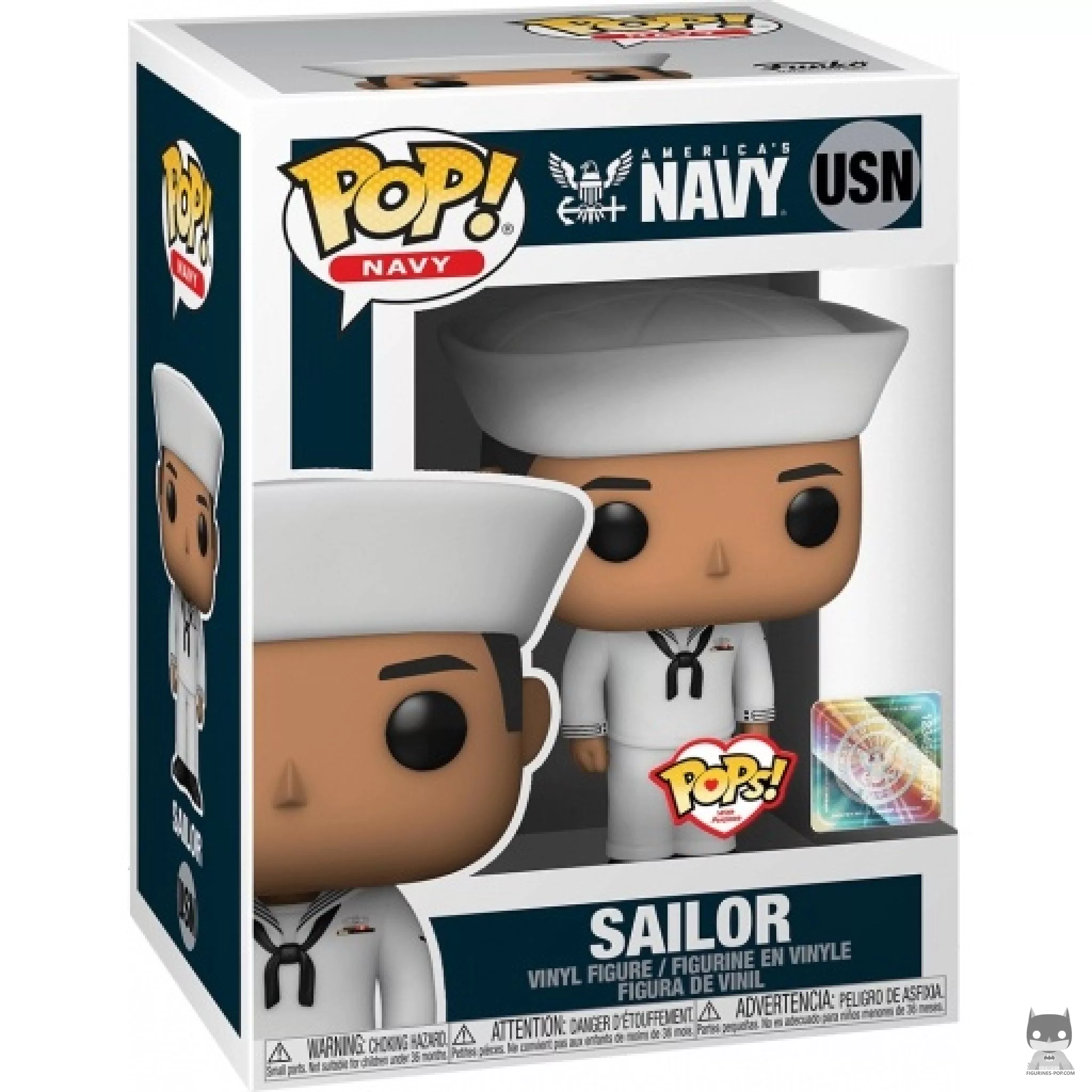 Figurine Funko POP Marin de la Navy Américaine Homme en Tenue de Cérémonie (Hispanique) avec boîte