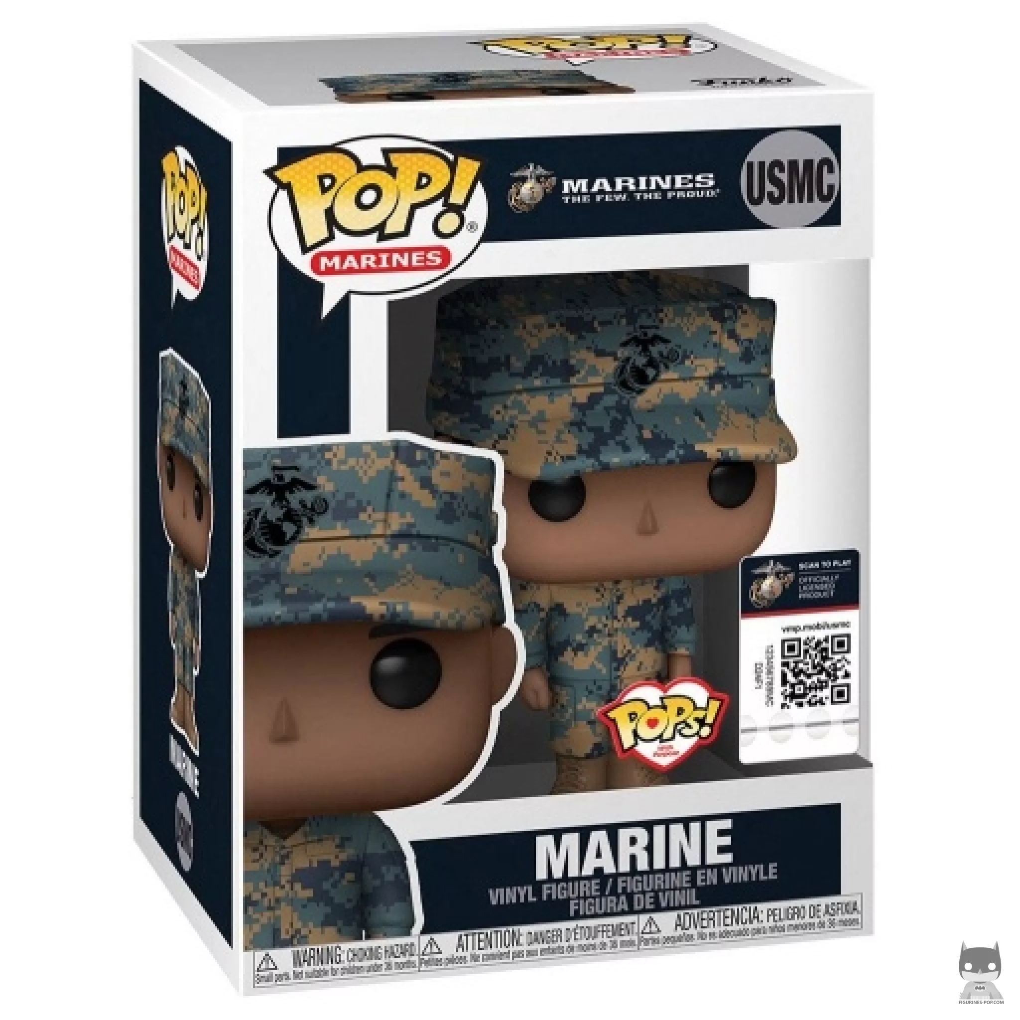 Figurine Funko POP Marine Homme (Afro-Américain) avec boîte