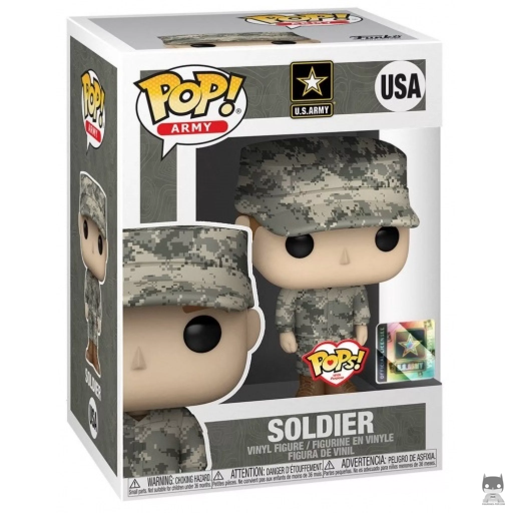 Figurine Funko POP Soldat Homme (Caucasien) avec boîte
