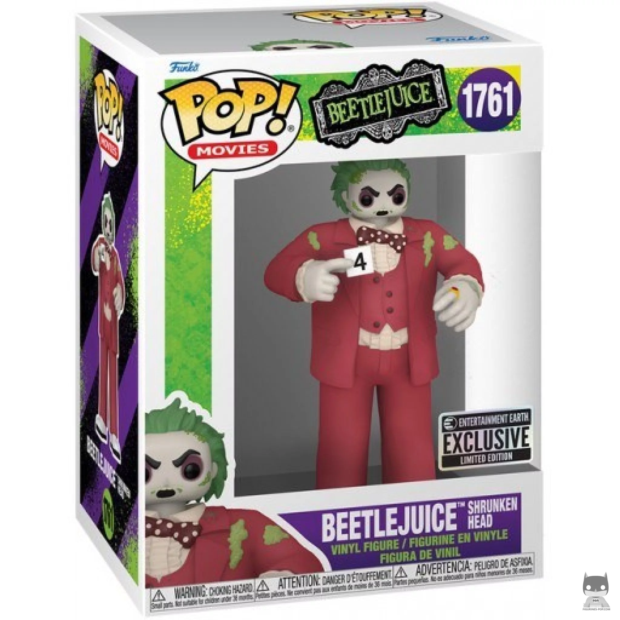 Figurine Funko POP Beetlejuice Tête Réduite avec boîte