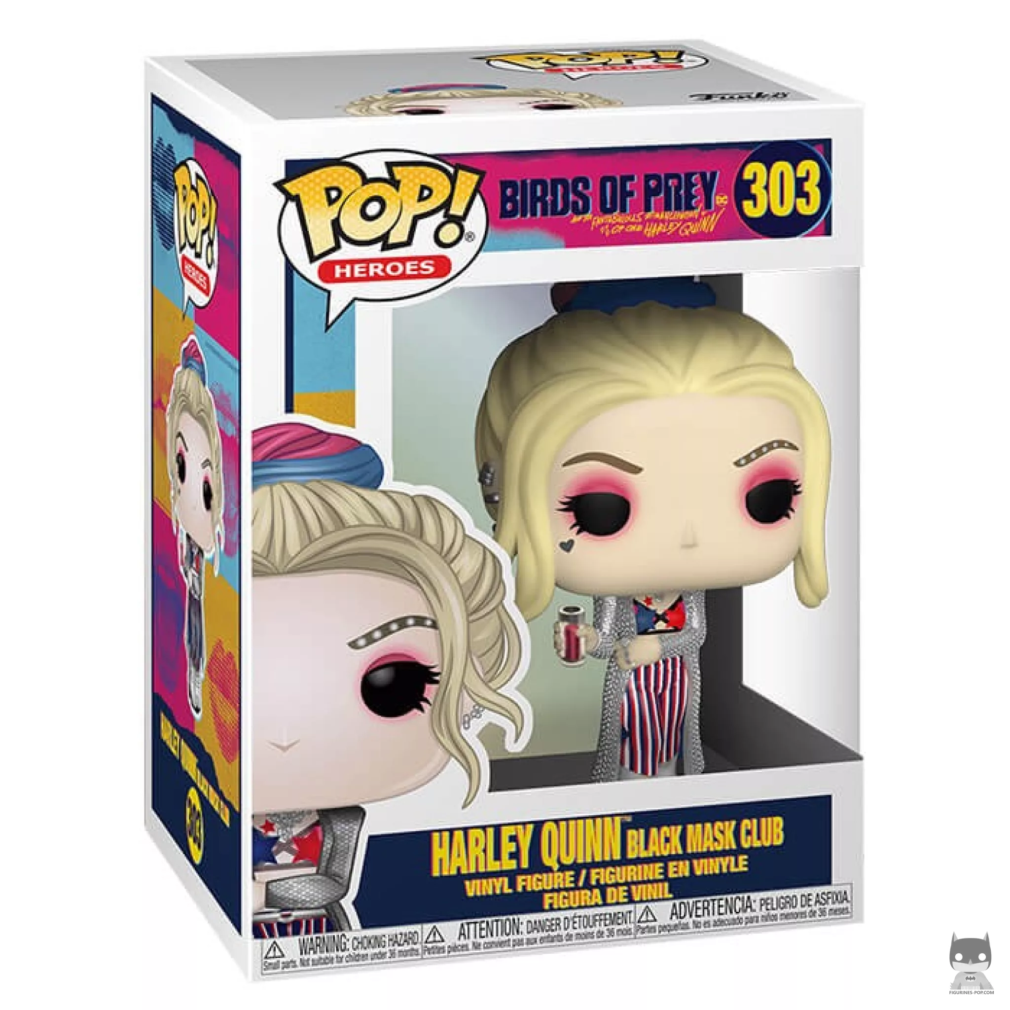 Figurine Funko POP Harley Quinn au club de Black Mask avec boîte