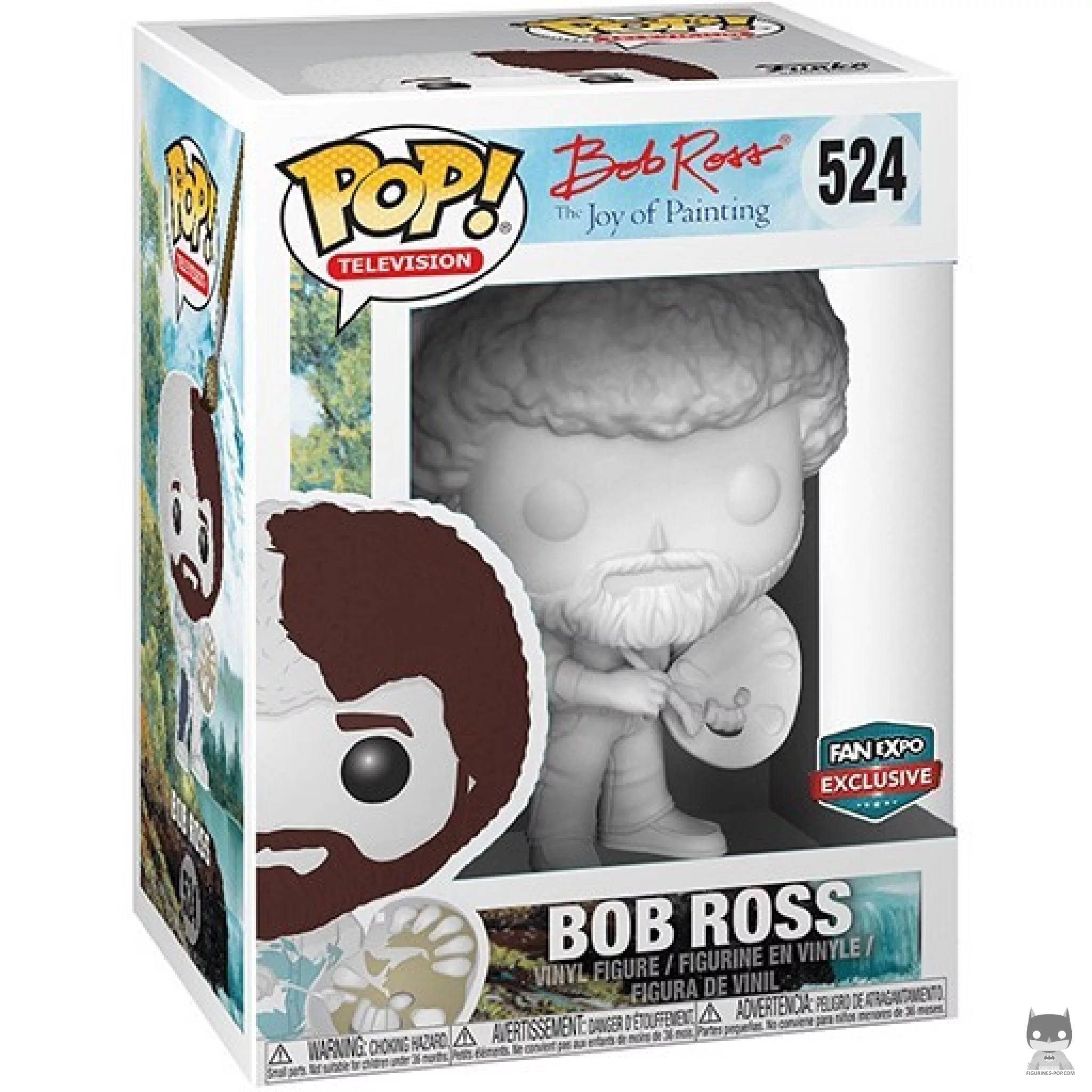 Figurine Funko POP Bob Ross (Blanc) avec boîte