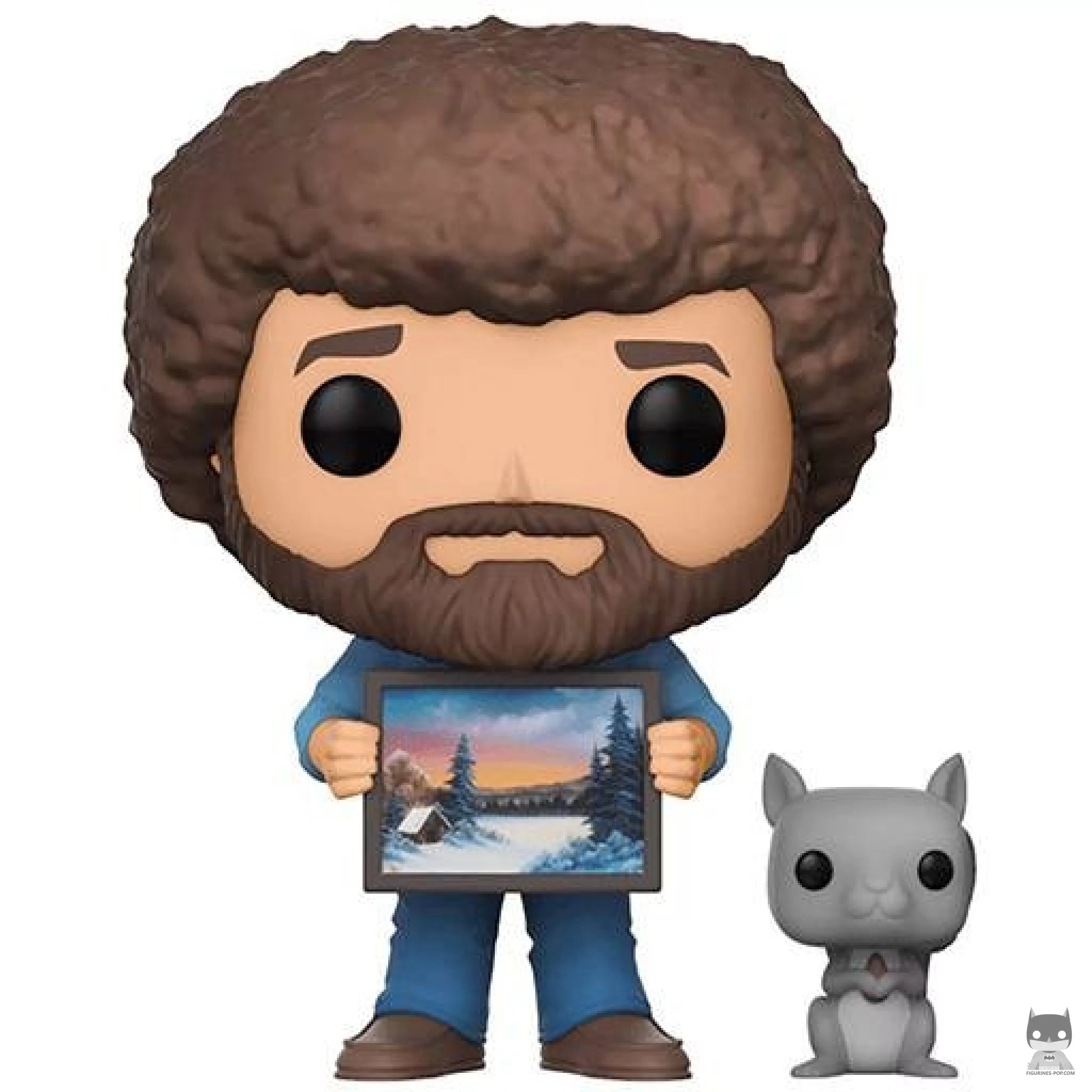 Figurine Funko POP Bob Ross (avec l'Ecureuil Pea Pod) (Bob Ross)