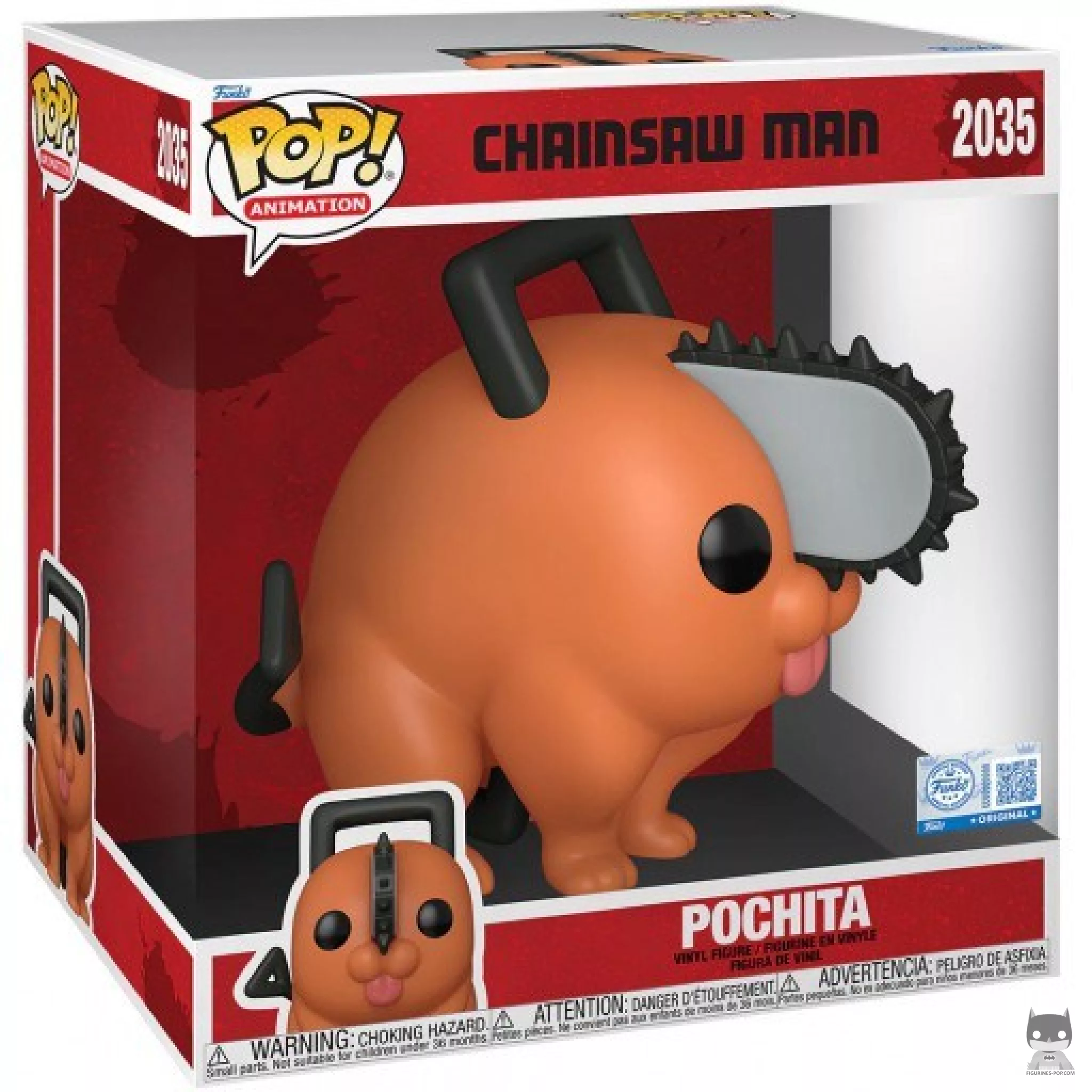 Figurine Funko POP Pochita (SuperSized) avec boîte