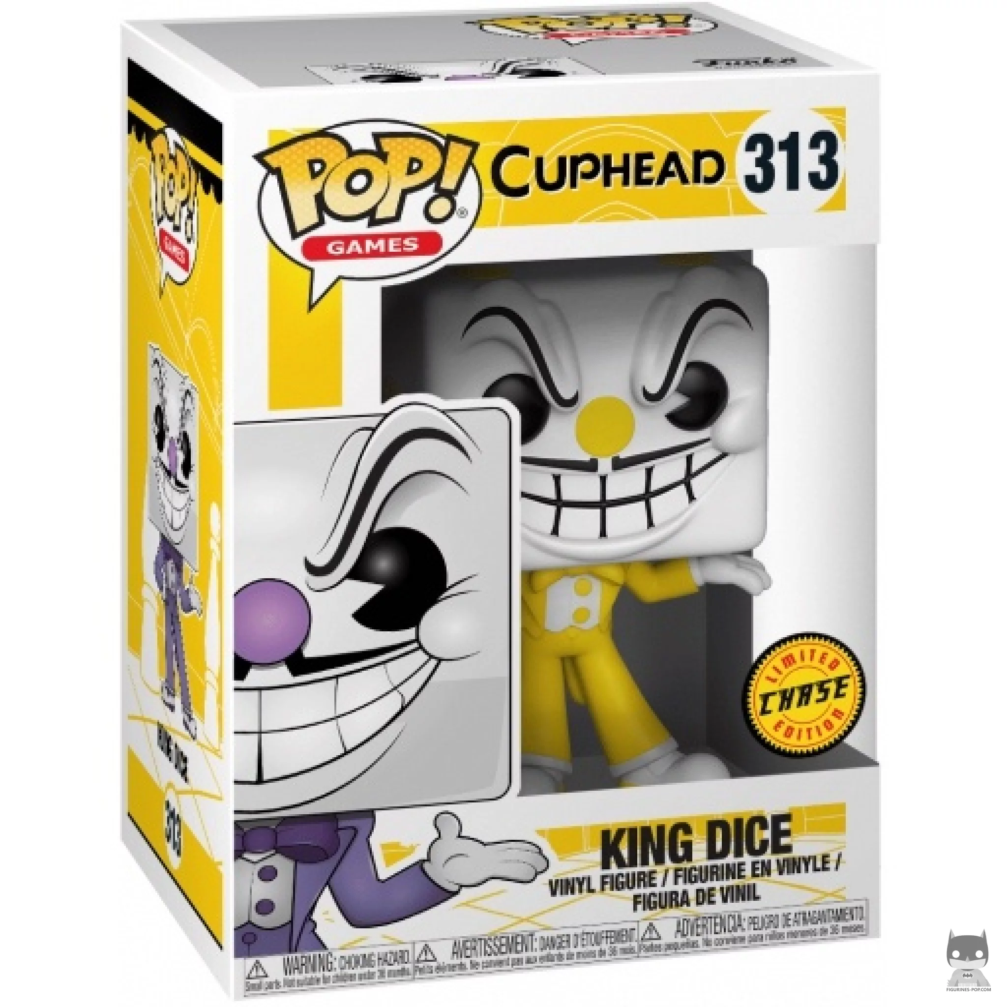 Figurine Funko POP King Dice (Jaune) (Chase) avec boîte