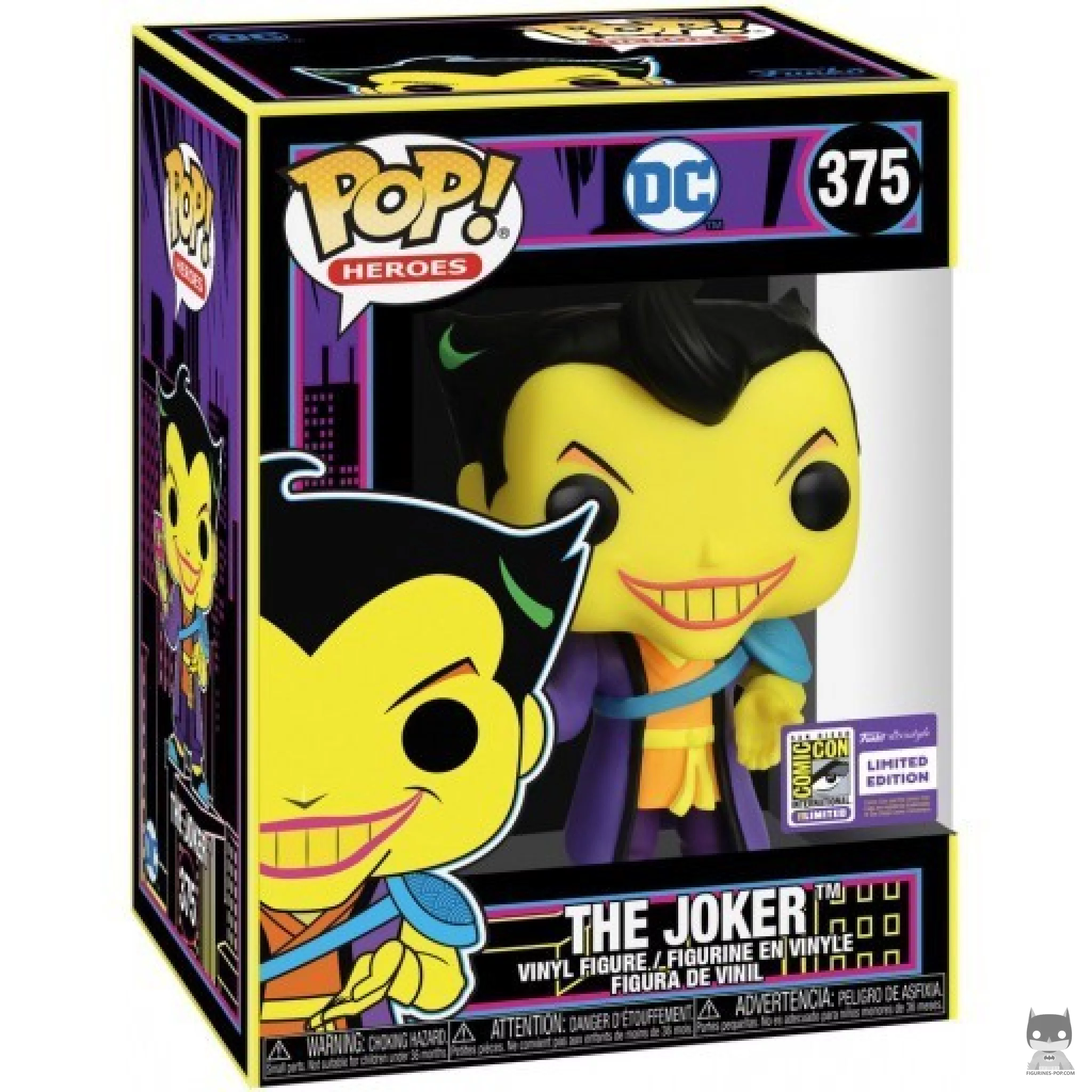 Figurine Funko POP Joker (Blacklight) avec boîte