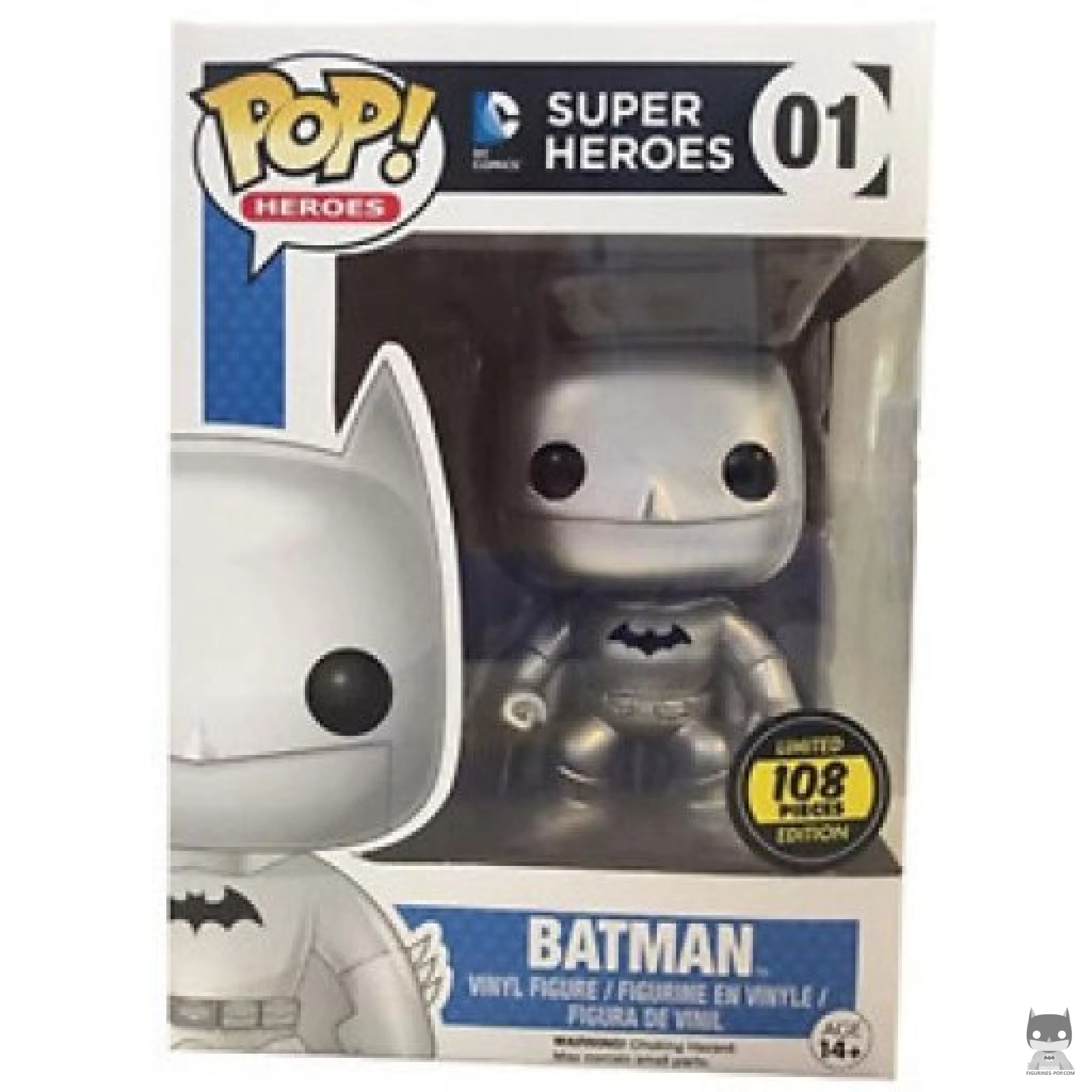 Figurine Funko POP Batman (Silver) avec boîte
