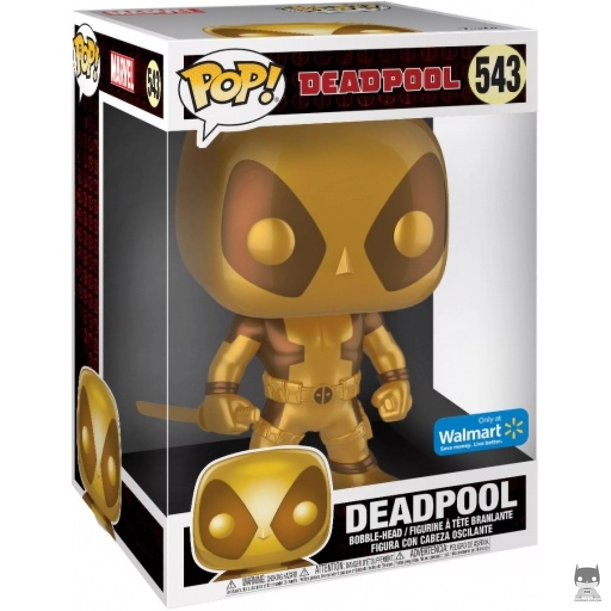 Figurine Funko POP Deadpool (Doré) (Supersized) avec boîte