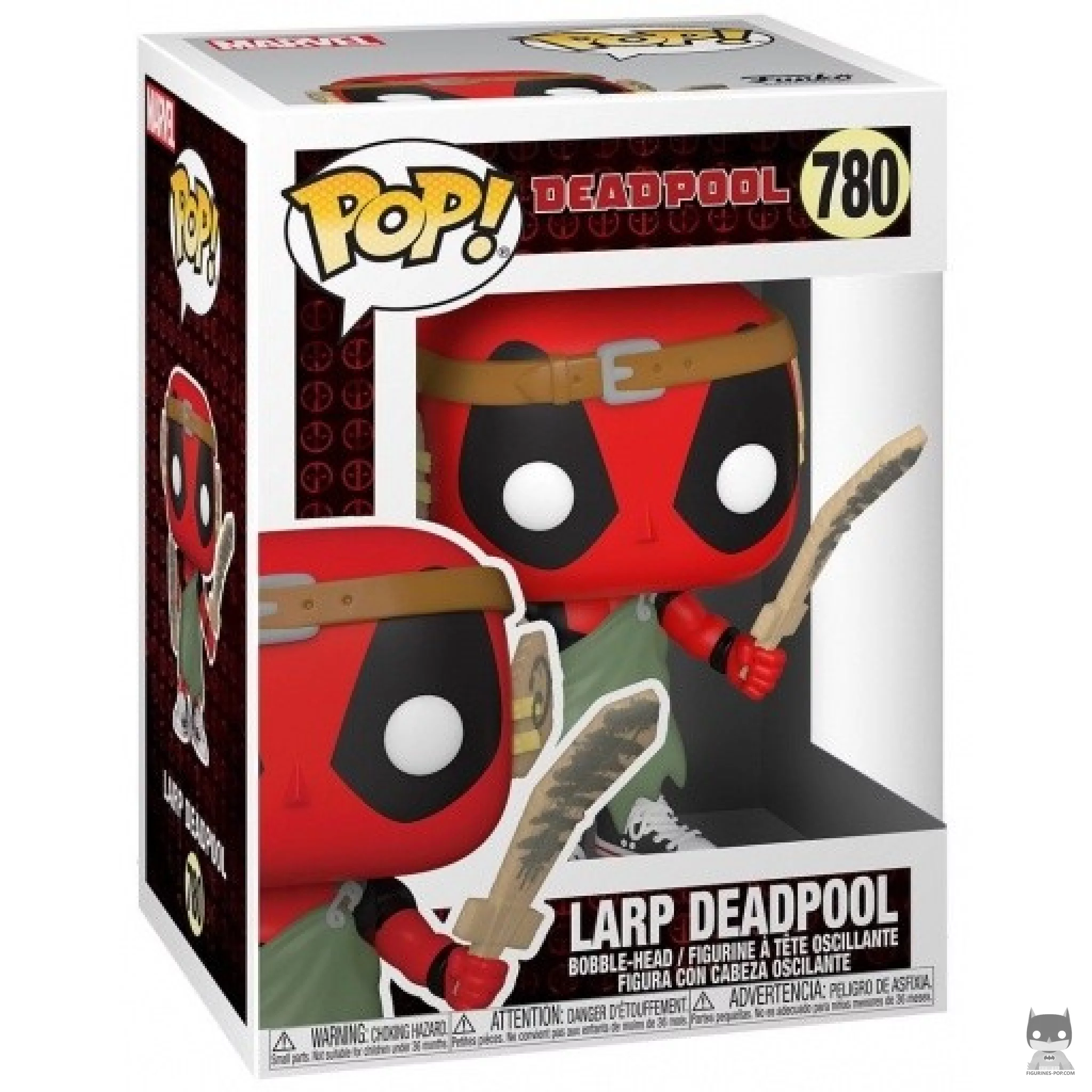 Figurine Funko POP Deadpool Larp avec boîte