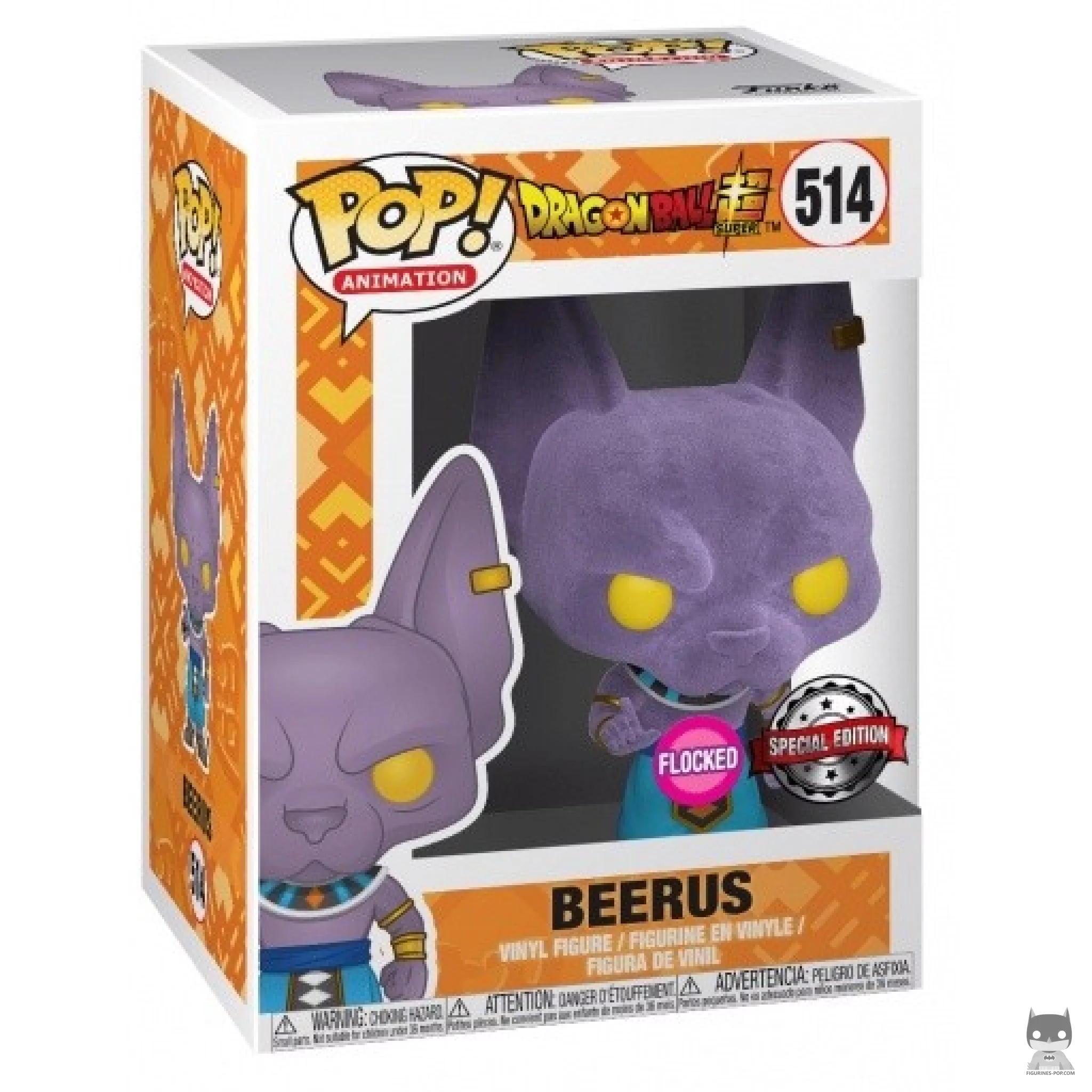 Figurine Funko POP Beerus (Flocked) avec boîte