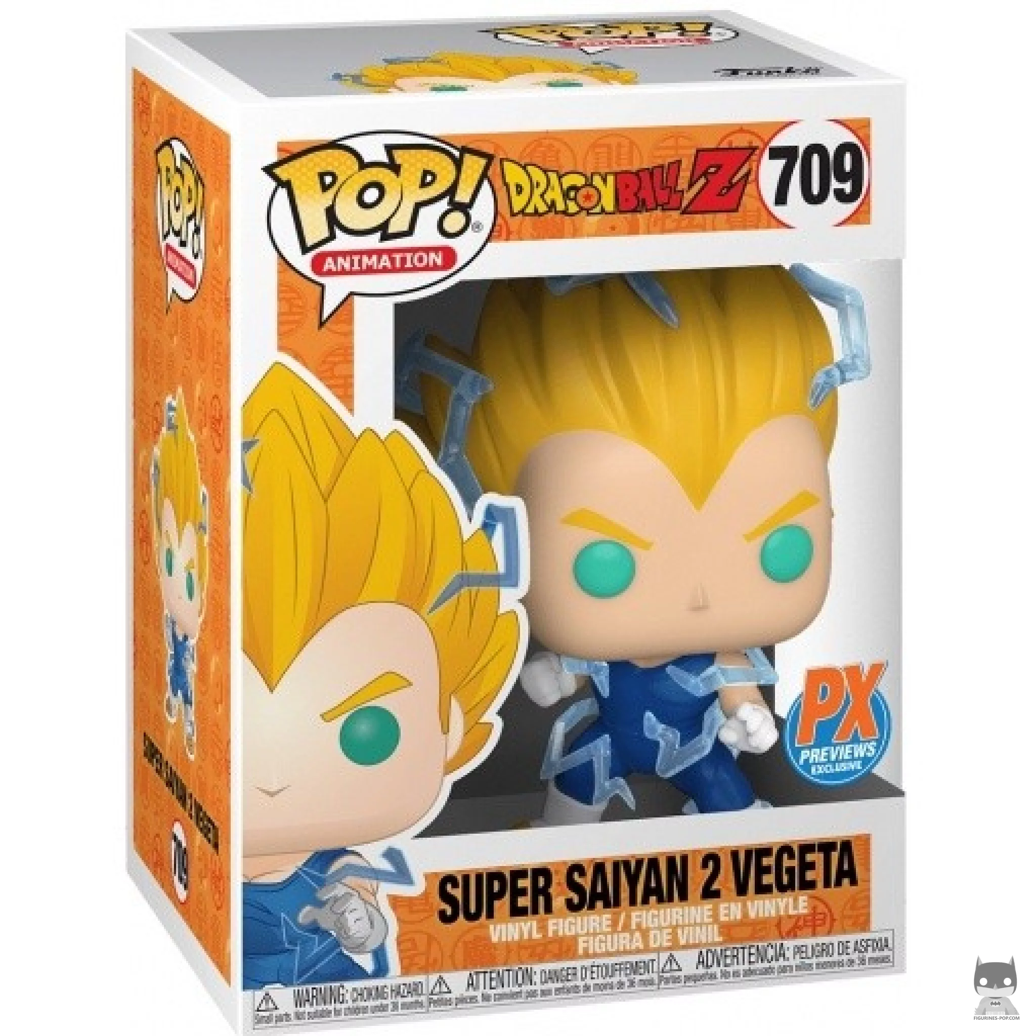 Figurine Funko POP Super Saiyan 2 Vegeta (Chase & Glow in the Dark) avec boîte