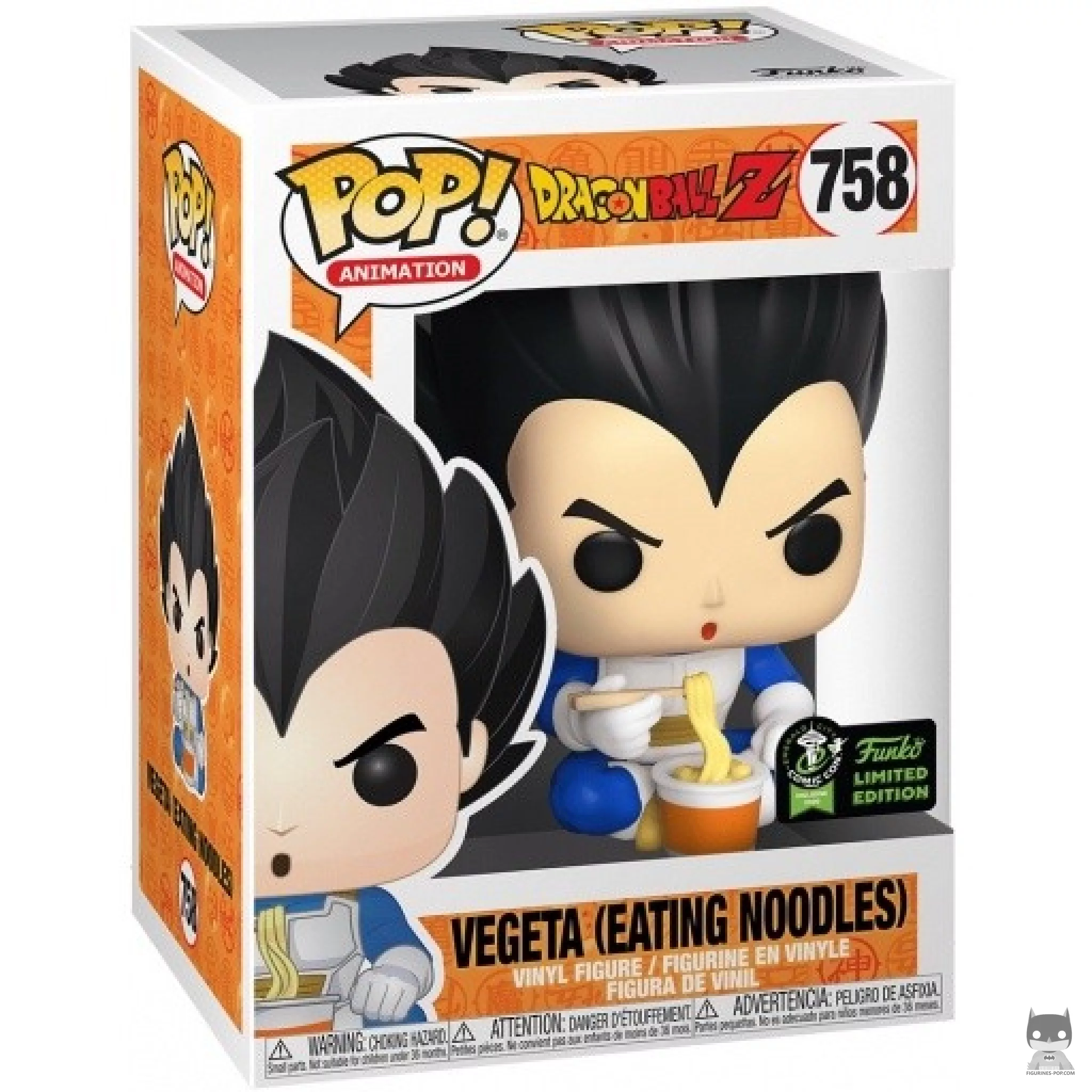 Figurine Funko POP Vegeta Mangeant des Nouilles avec boîte