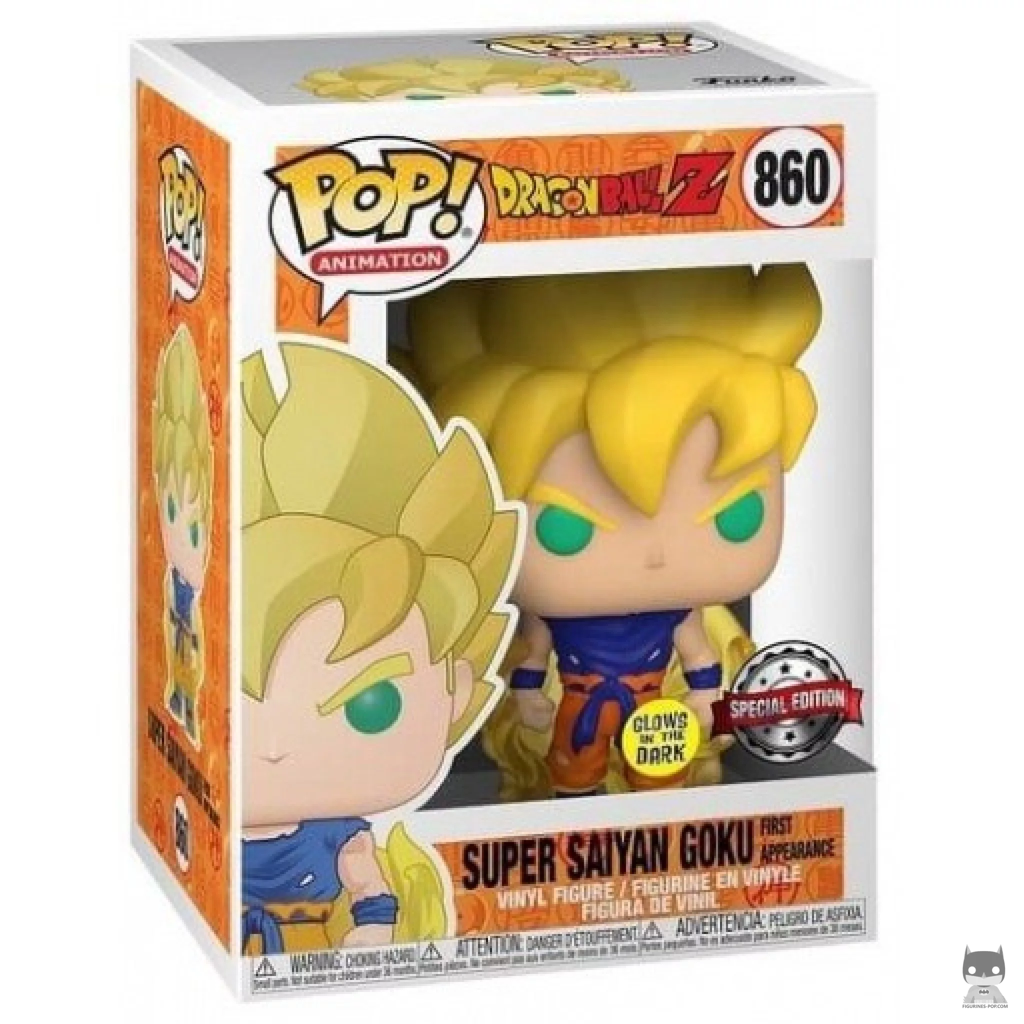Figurine Funko POP Super Saiyan Goku First Appearance (Glow in the Dark) avec boîte