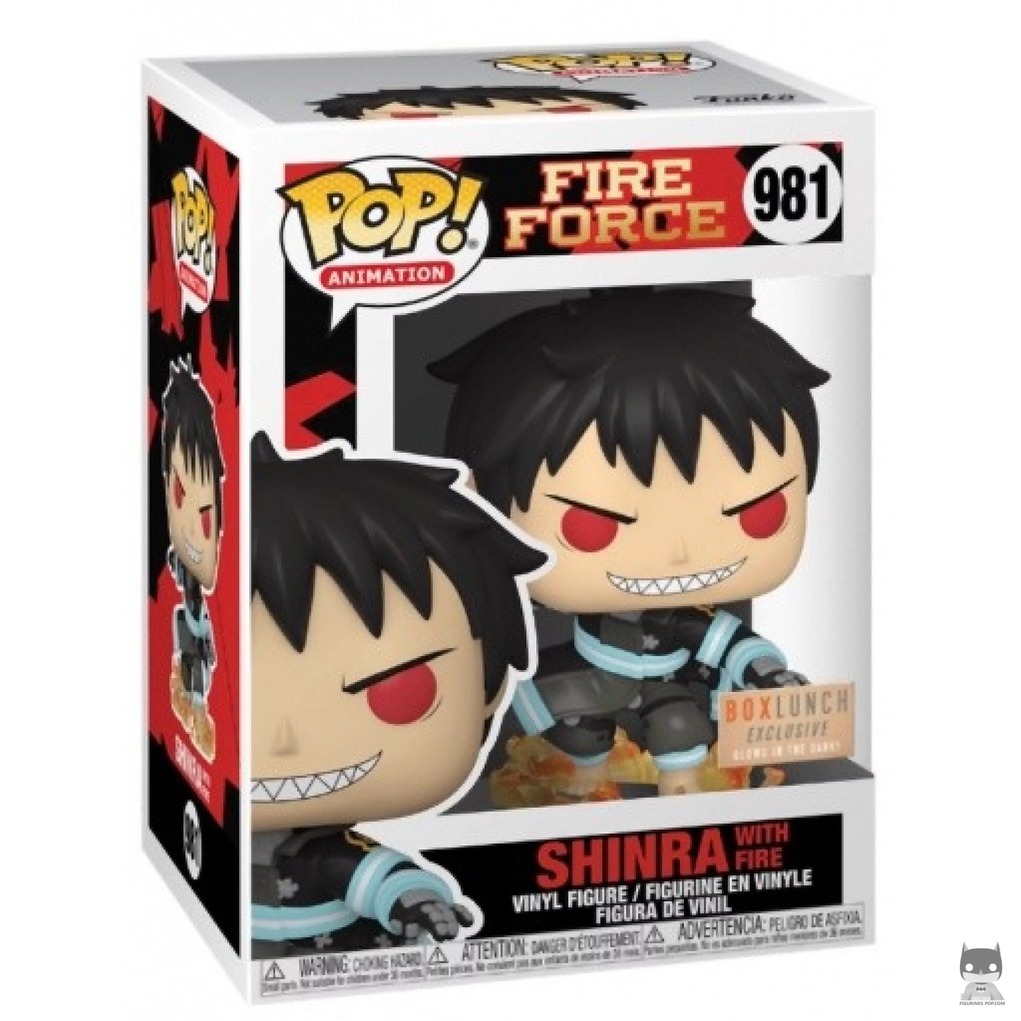Figurine Funko POP Shinra avec Feu (Glow in the Dark) avec boîte