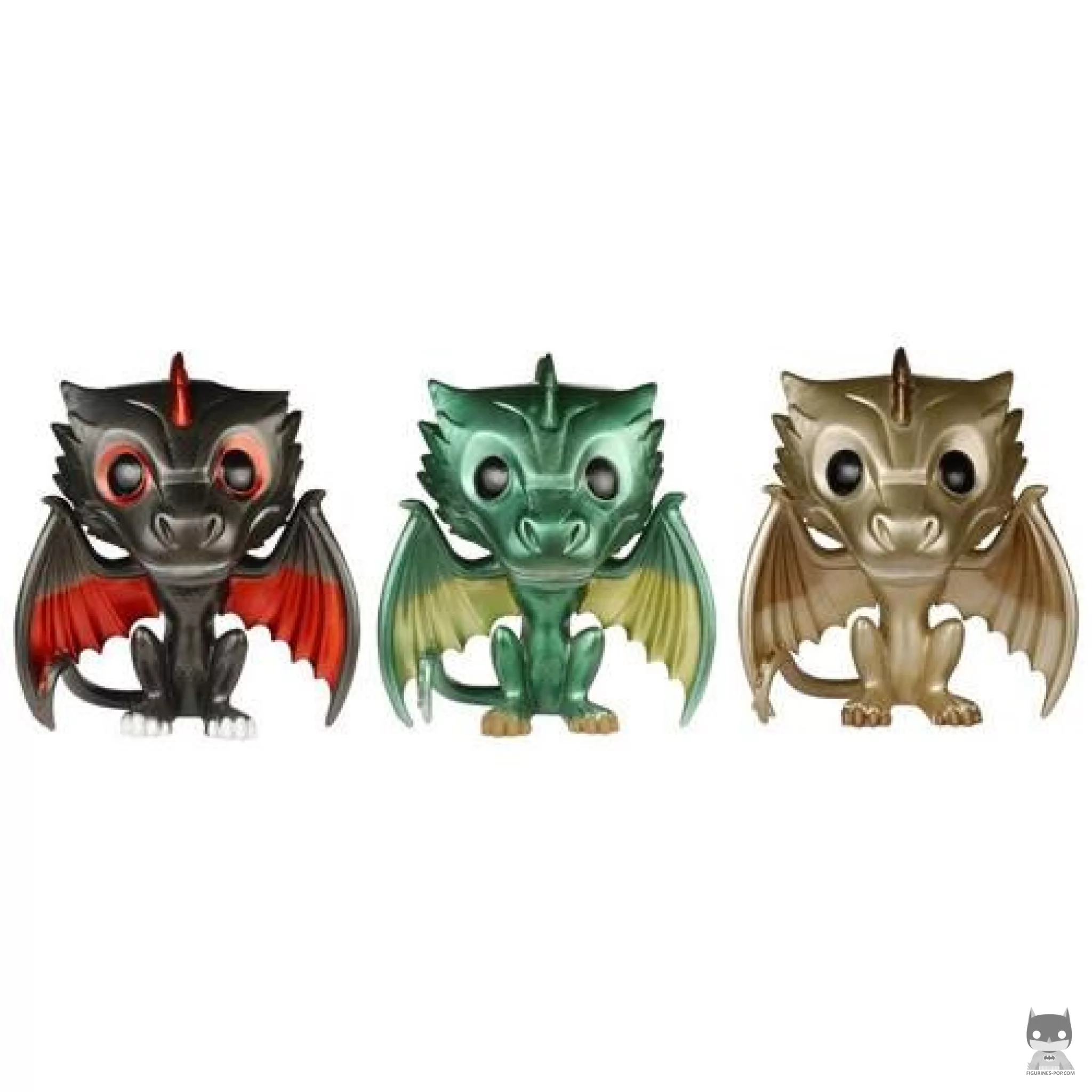 Figurine Funko POP Drogon, Viserion, & Rhaegal (Metallic) (Game of Thrones)