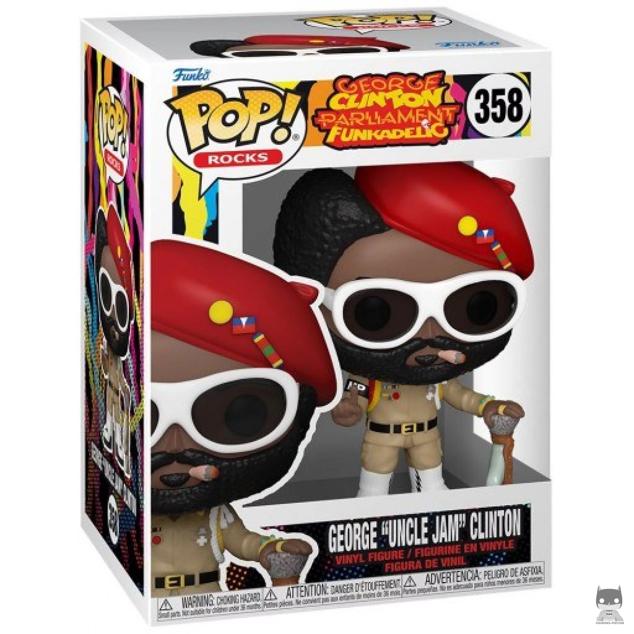 Figurine Funko POP George "Uncle Jam" Clinton avec boîte