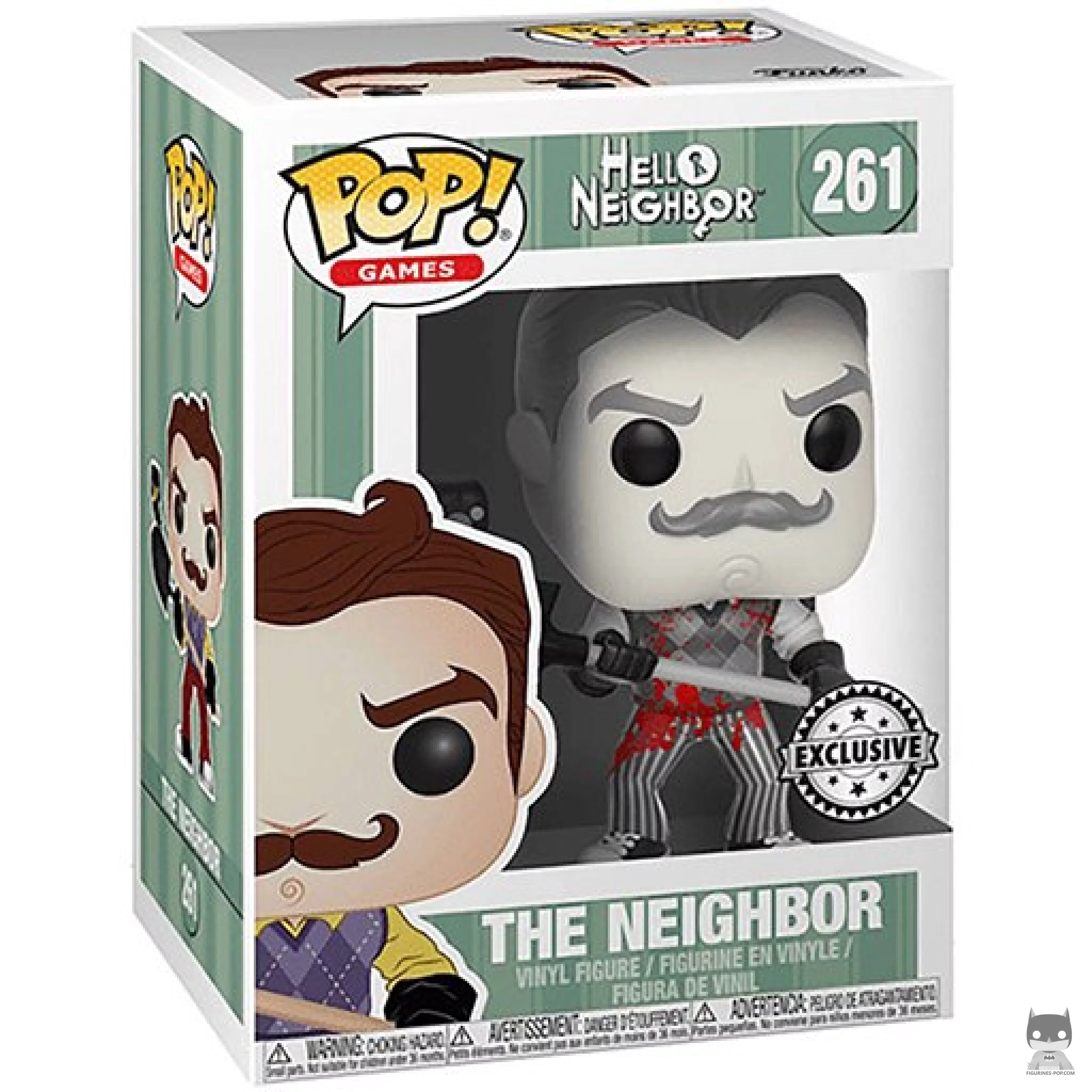 Figurine Funko POP Le Voisin (Noir & Blanc) (Bloody) avec boîte