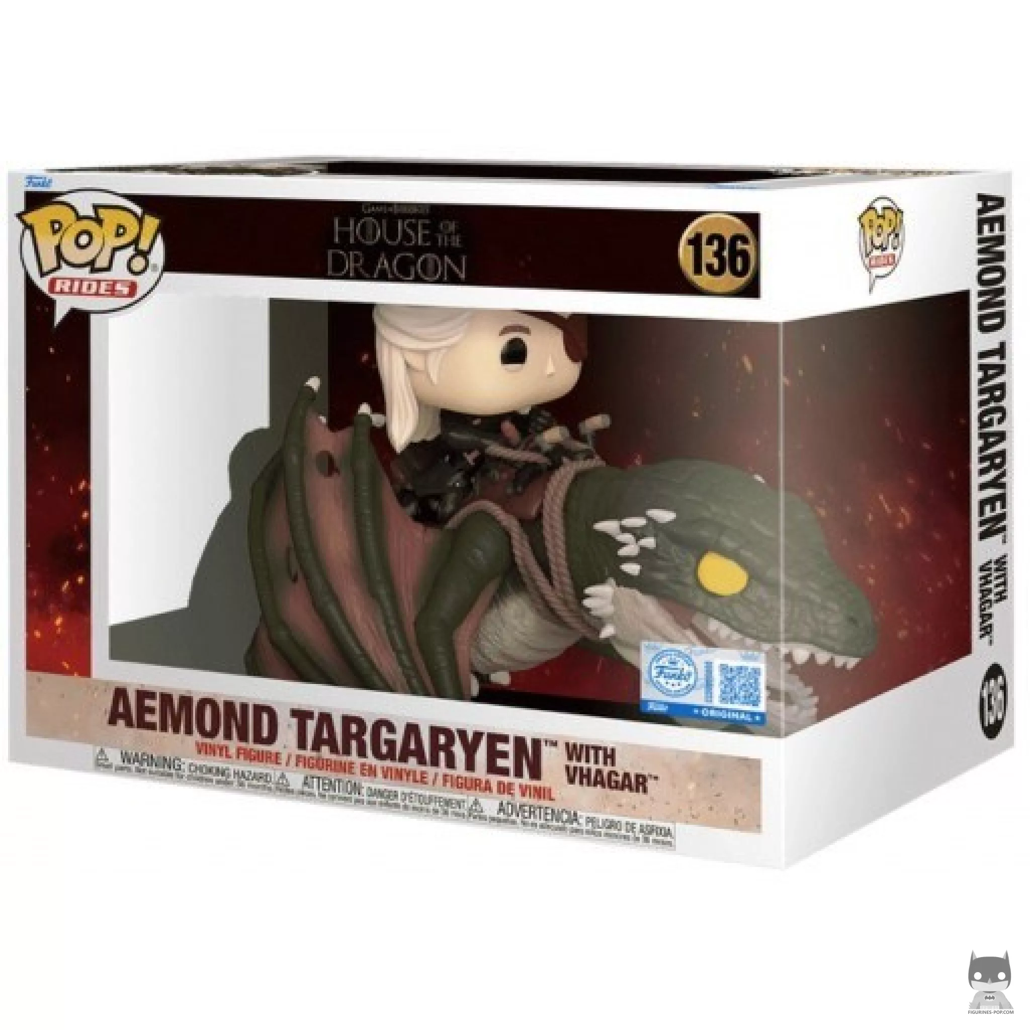 Figurine Funko POP Aemond Targaryen avec Vhagar avec boîte
