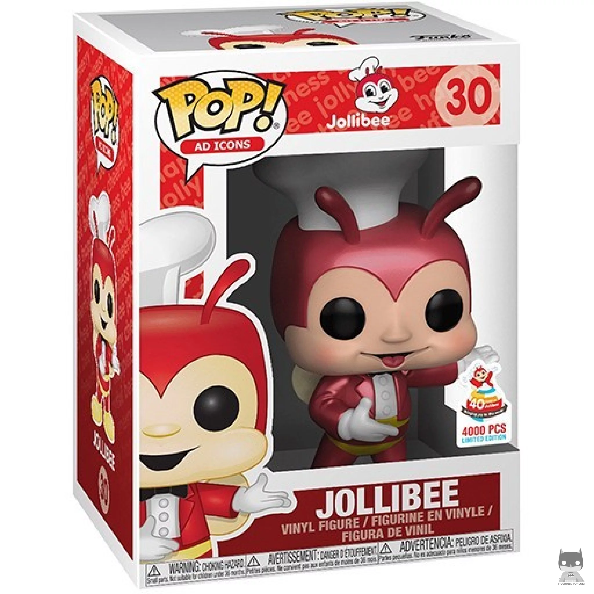 Figurine Funko POP Jollibee (Metallic) avec boîte