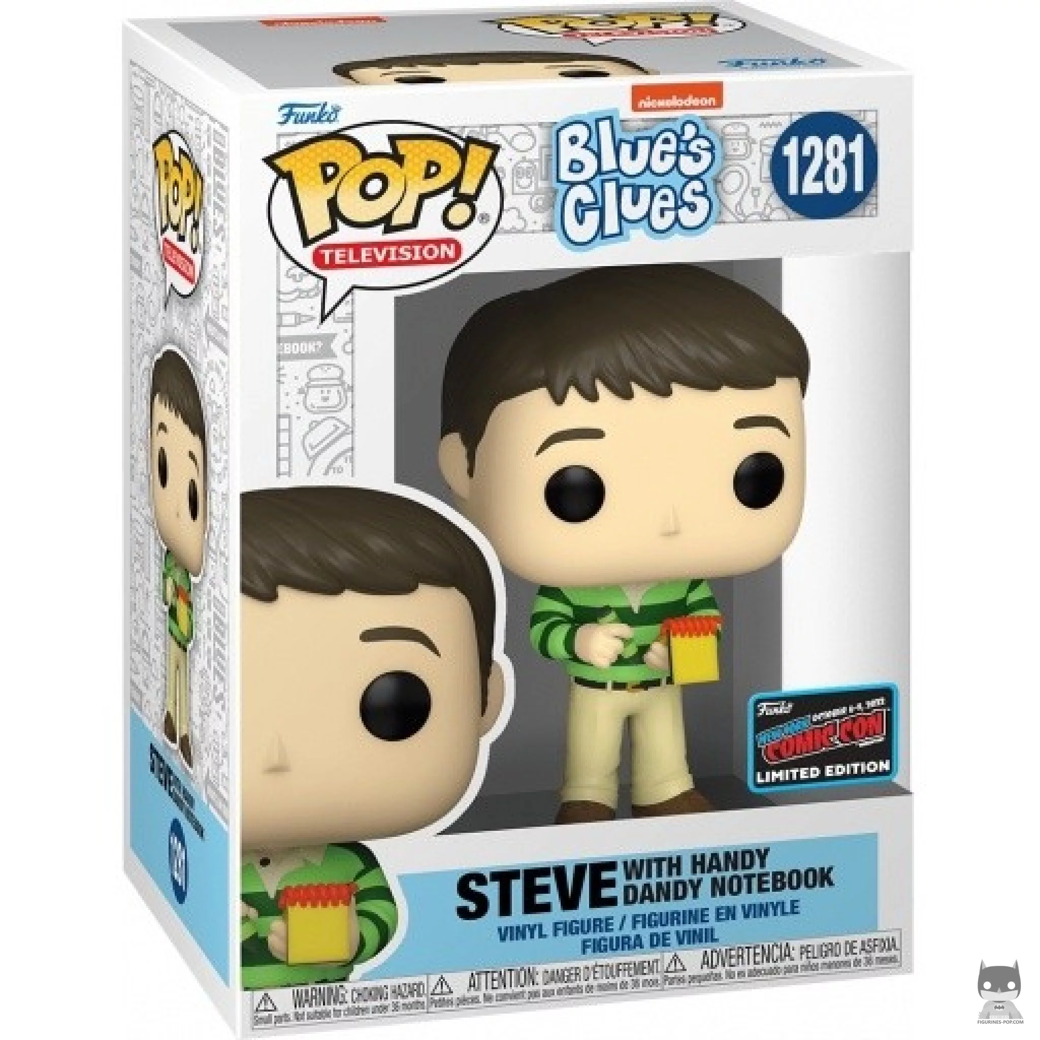 Figurine Funko POP Steve avec le carnet de notes Handy Dandy (Blue's Clues) avec boîte