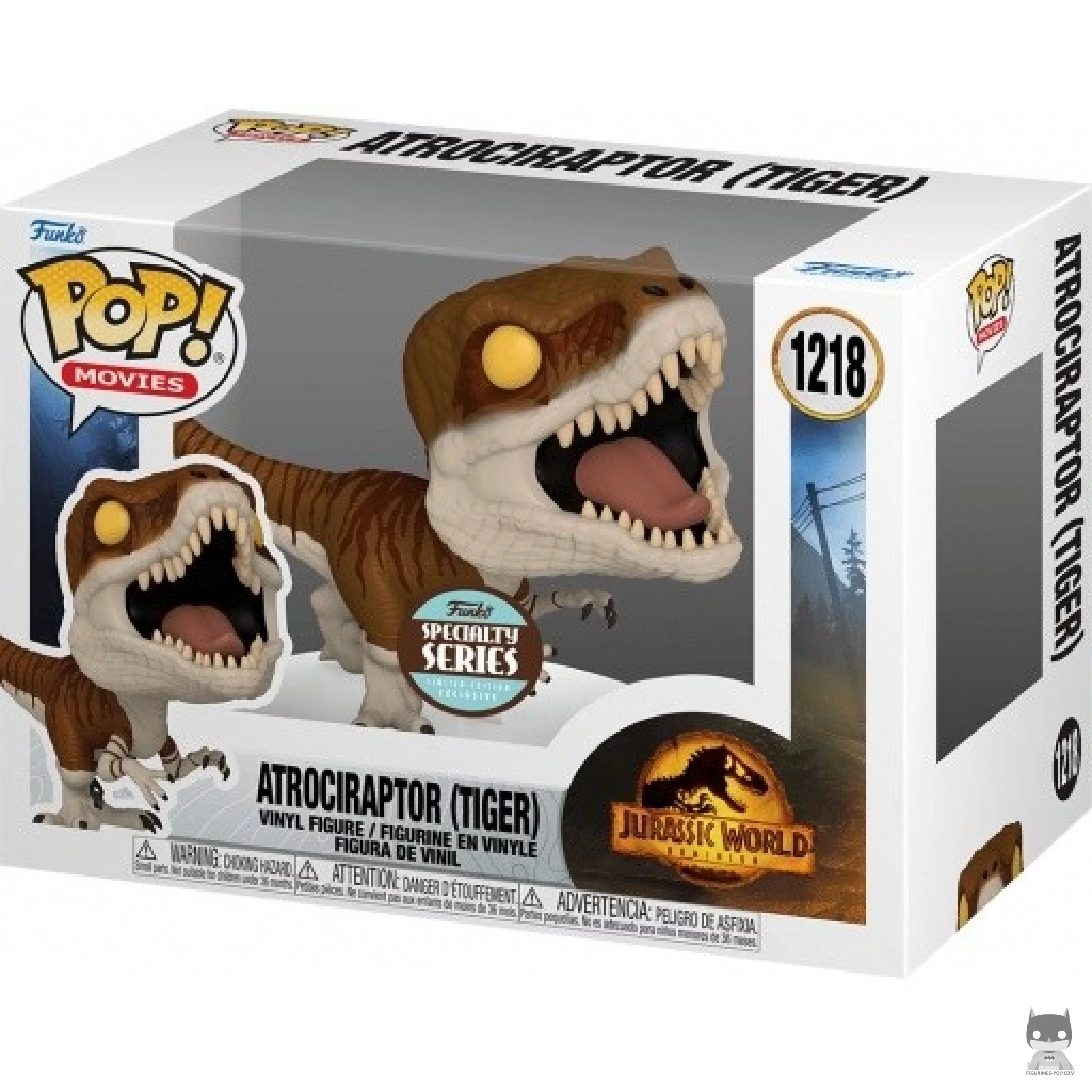 Figurine Funko POP Atrociraptor (Tiger) avec boîte