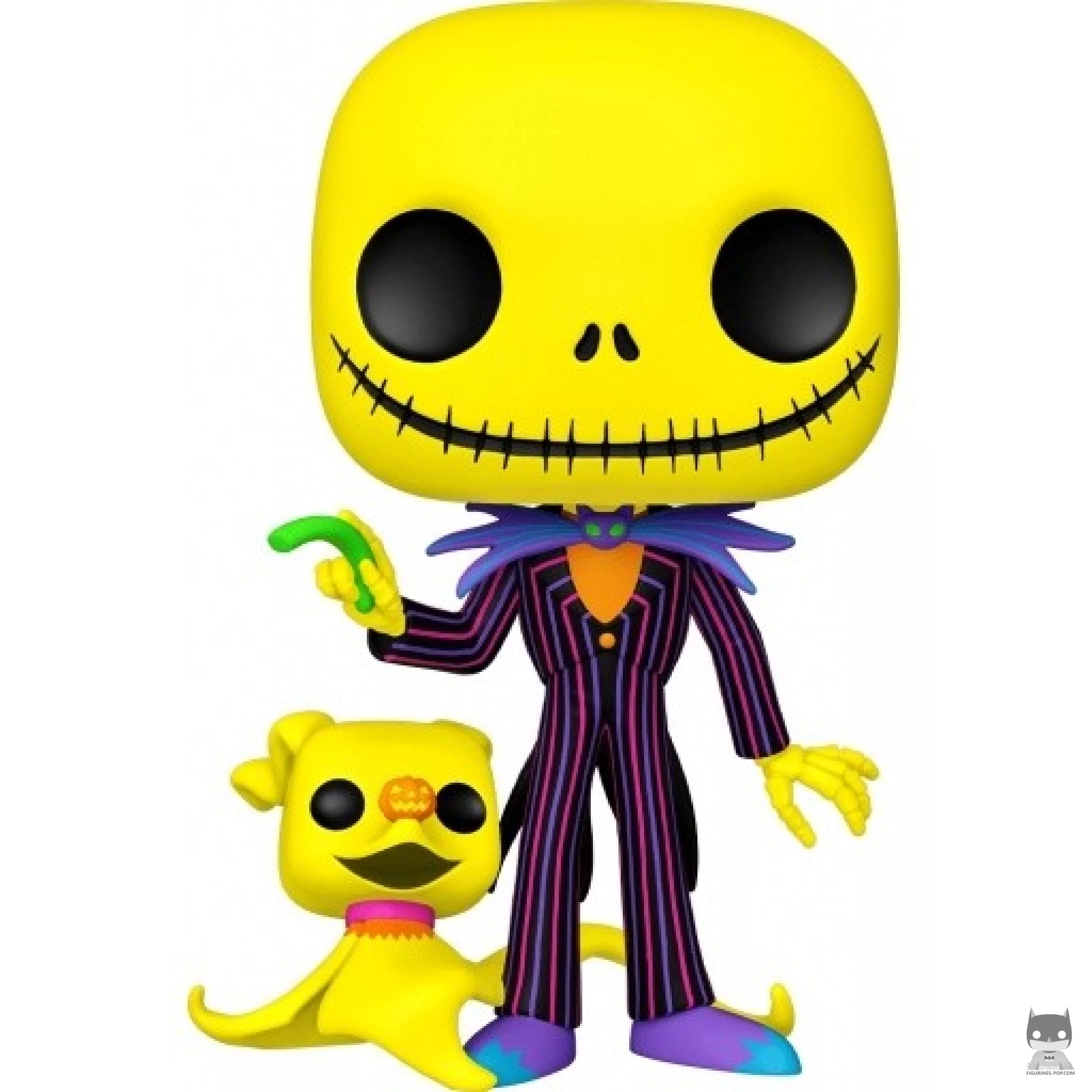 Figurine Funko POP Jack Skellington avec Zero (Supersized & Blacklight) (L'Etrange Noël de M. Jack)