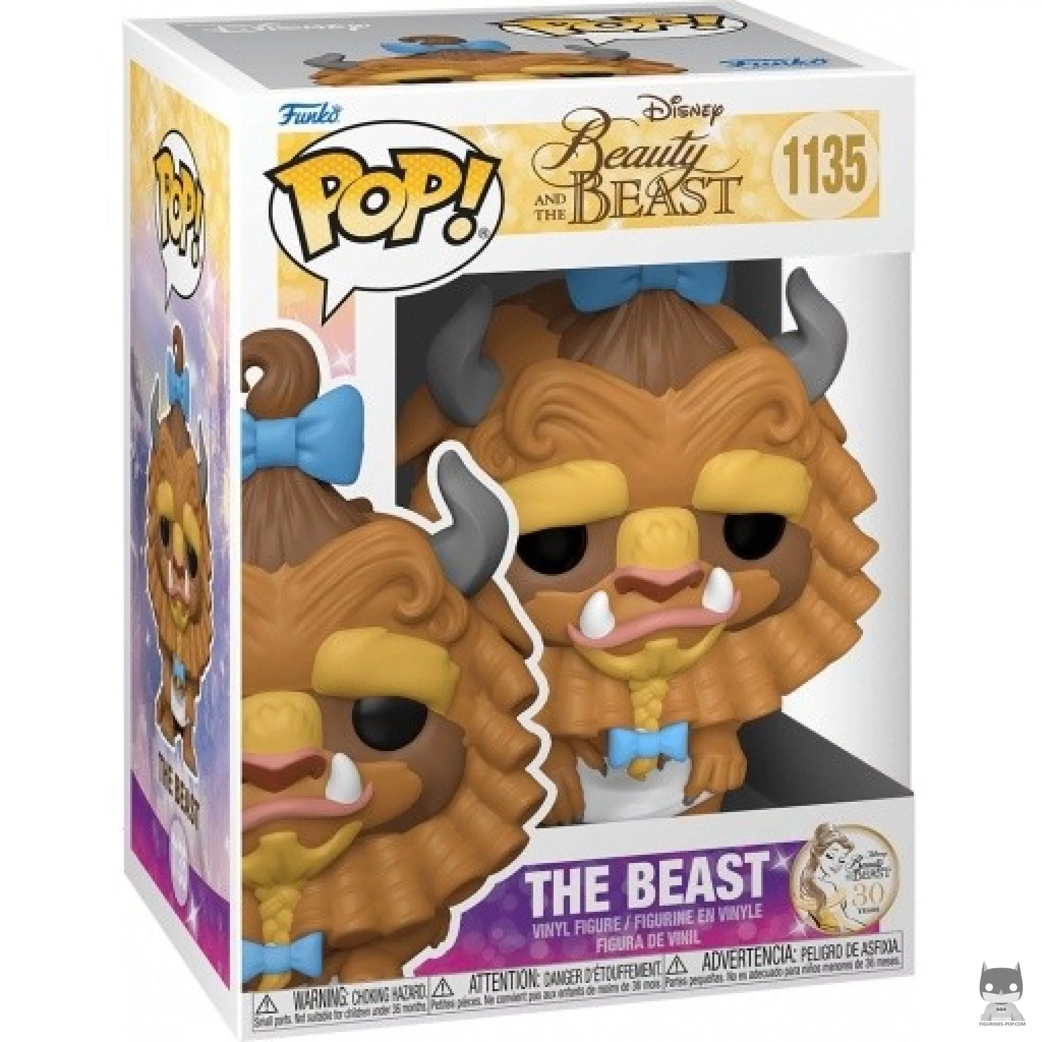 Figurine Funko POP La Bête avec Cheveux Bouclés avec boîte