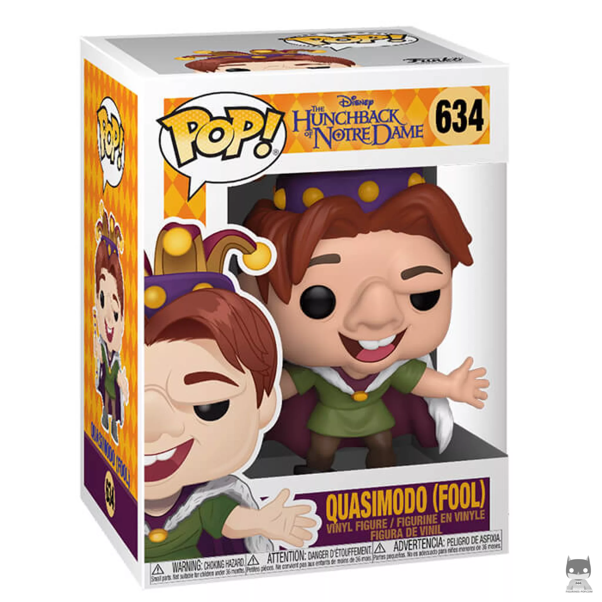 Figurine Funko POP Quasimodo en Roi des Fous avec boîte