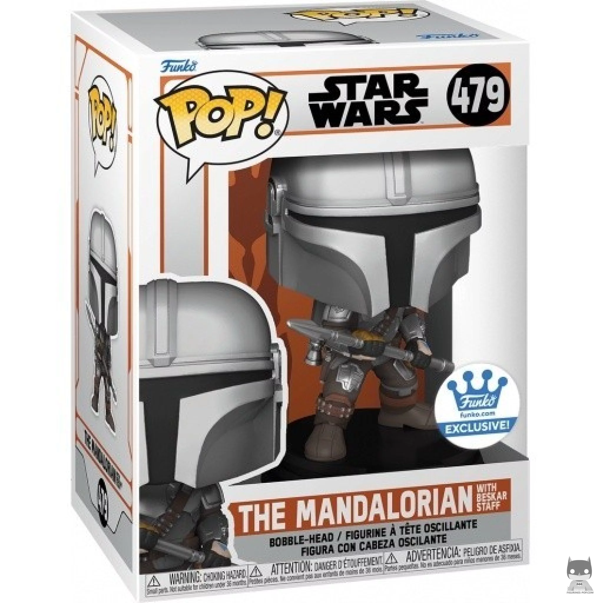 Figurine Funko POP Le Mandalorien avec Lance Beskar avec boîte