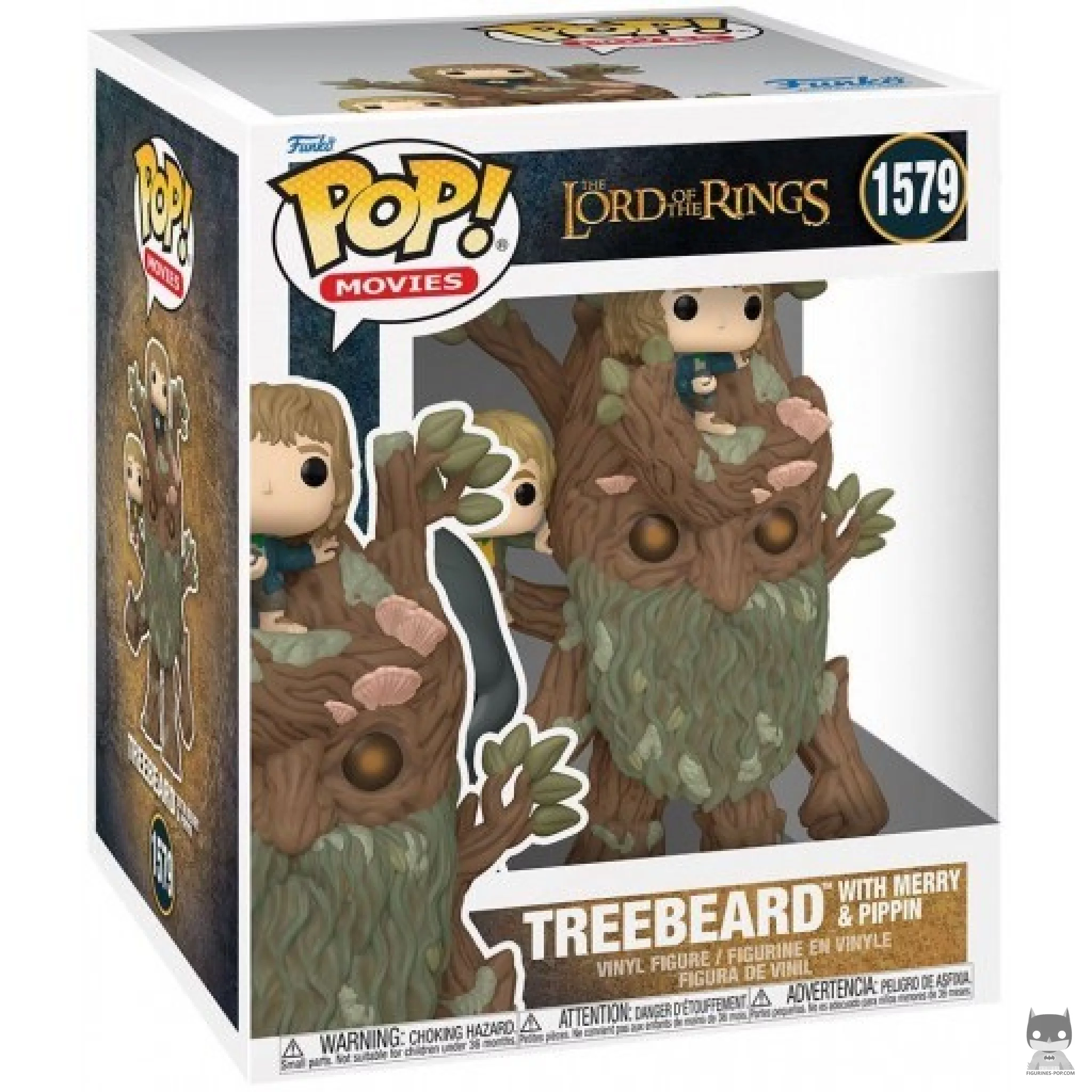 Figurine Funko POP Sylvebarbe avec Merry et Pippin (SuperSized) avec boîte