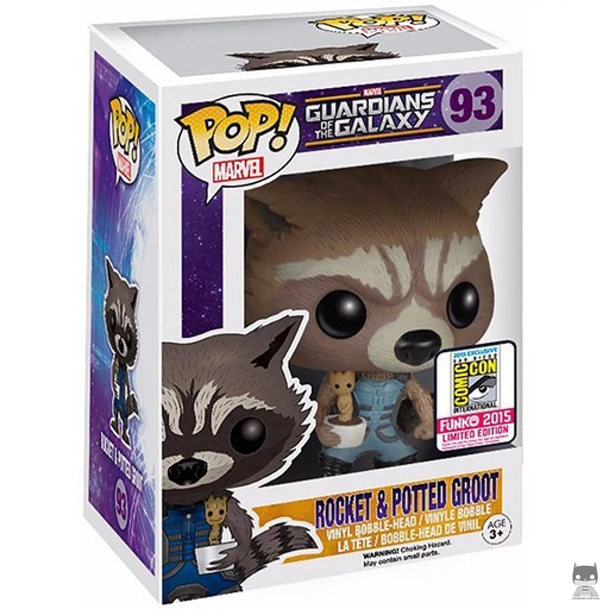 Figurine Funko POP Rocket Raccoon (avec bébé Groot) avec boîte