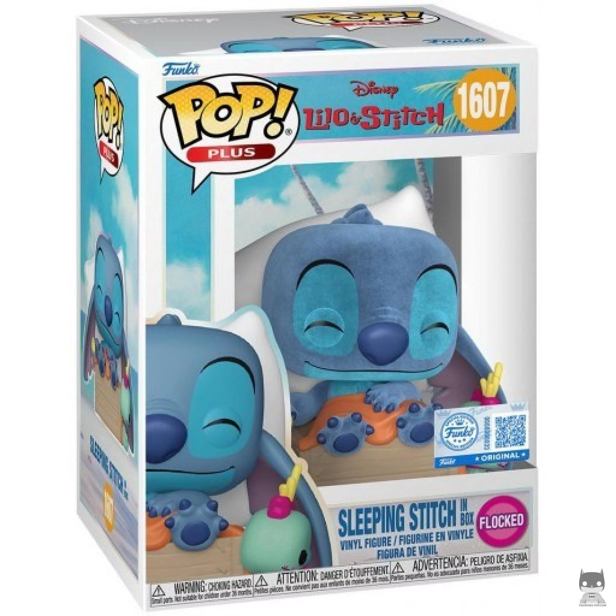 Figurine Funko POP Stitch Dort dans une Boîte (Flocked) avec boîte