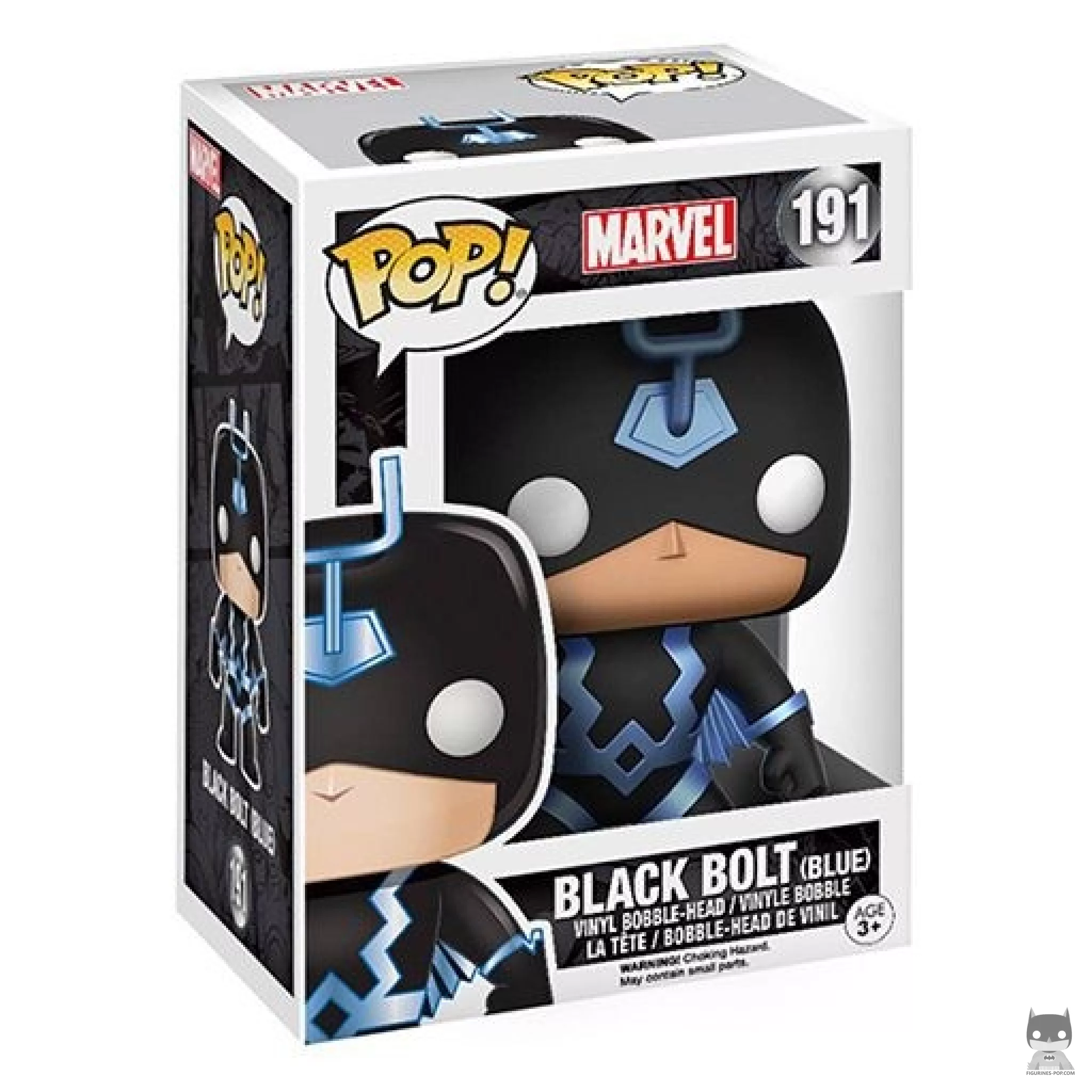 Figurine Funko POP Black Bolt (Bleu) avec boîte