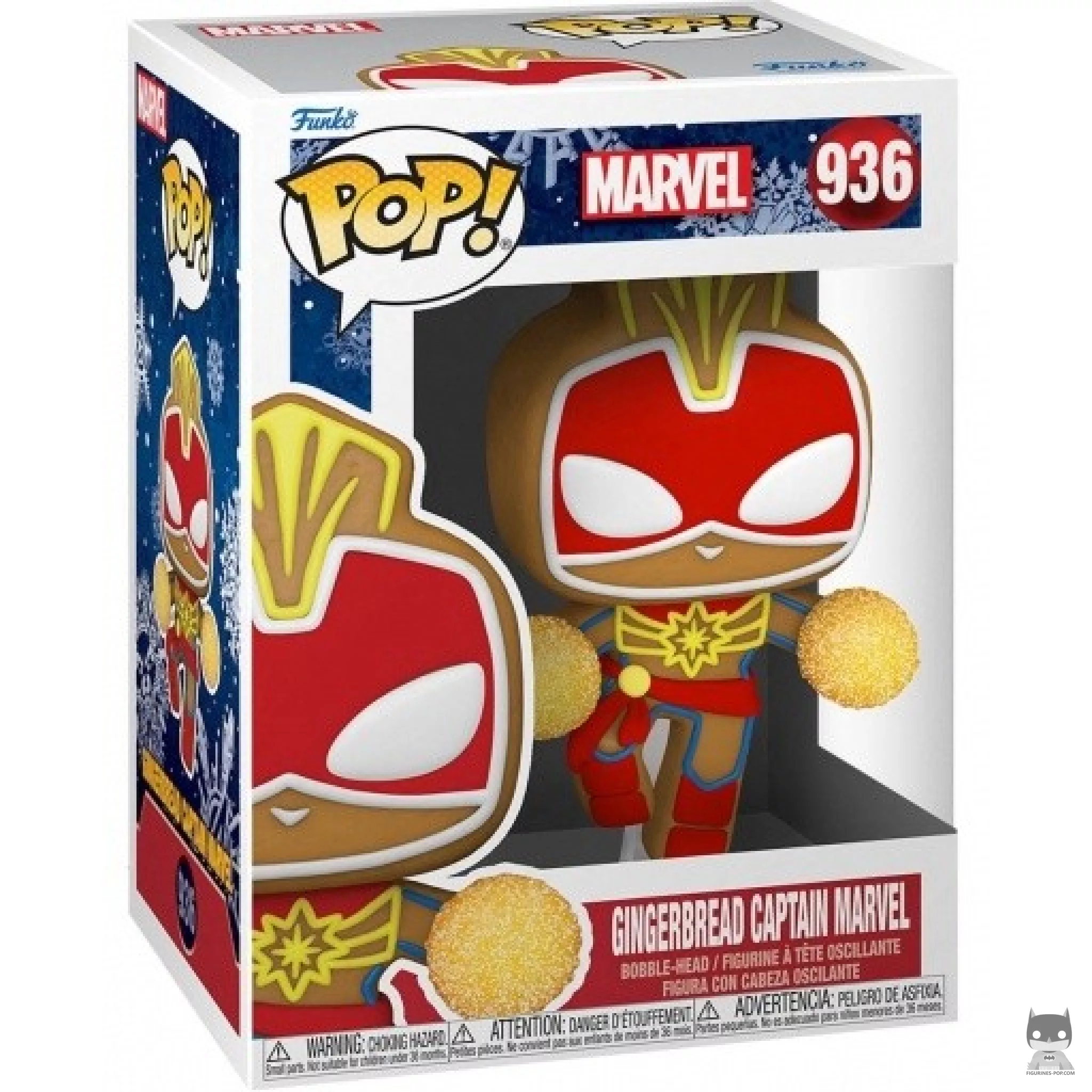 Figurine Funko POP Captain Marvel Pain d'Epices avec boîte