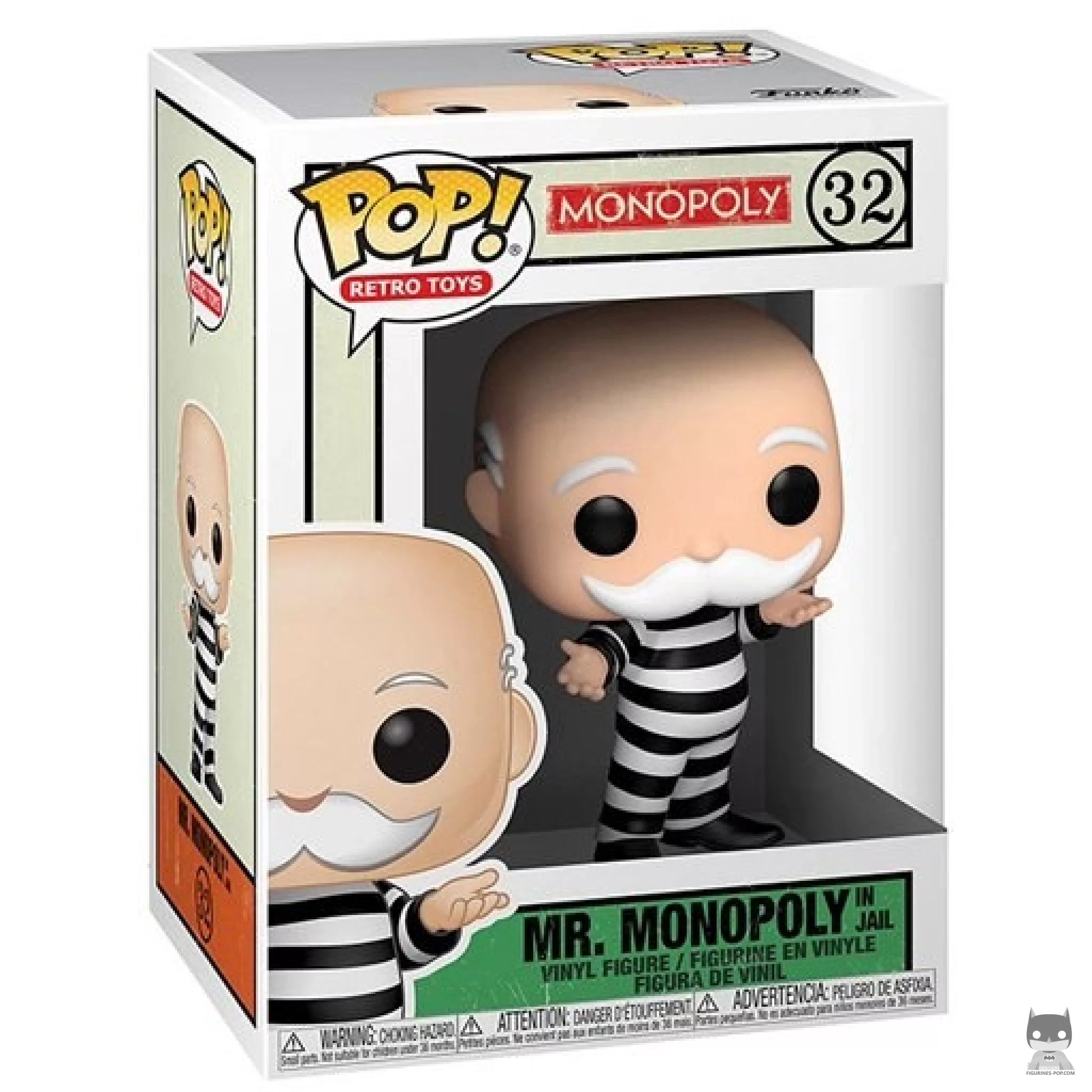 Figurine Funko POP Mr Monopoly en Prison avec boîte