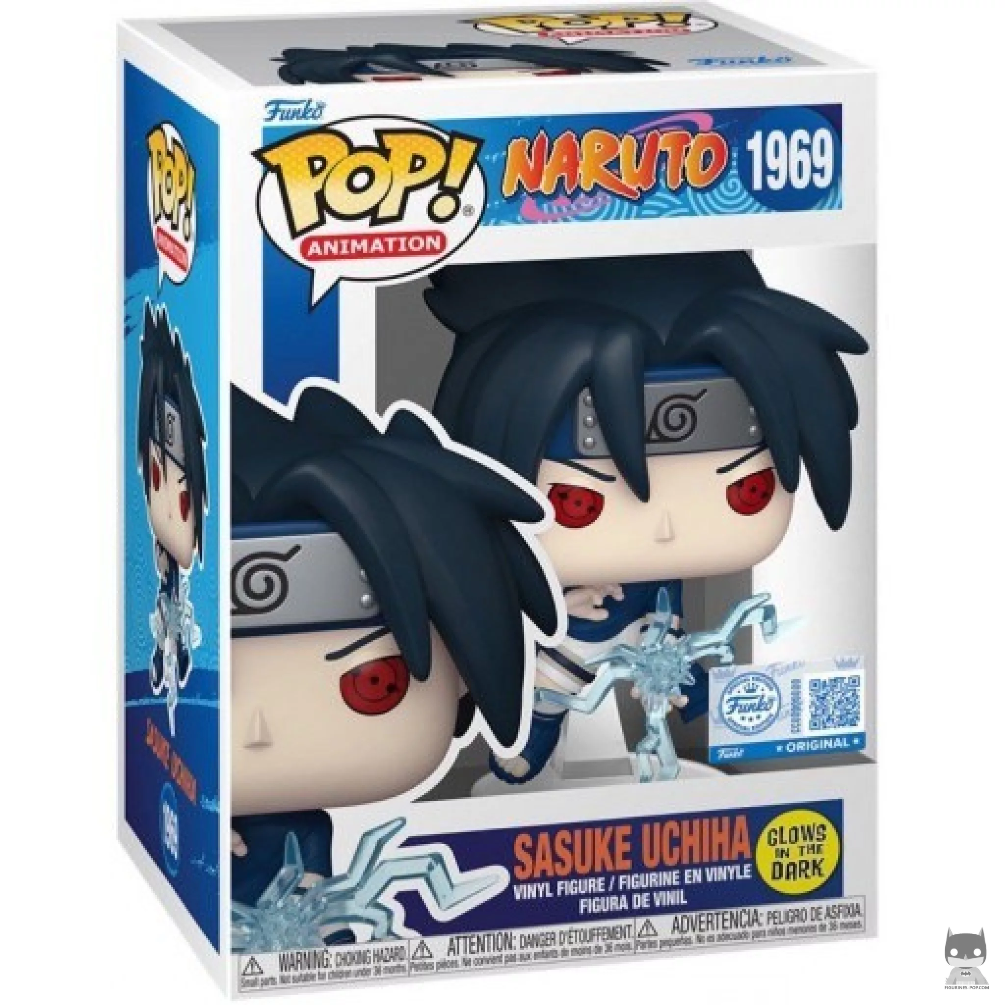 Figurine Funko POP Sasuke Uchiwa (Glow in the Dark) avec boîte