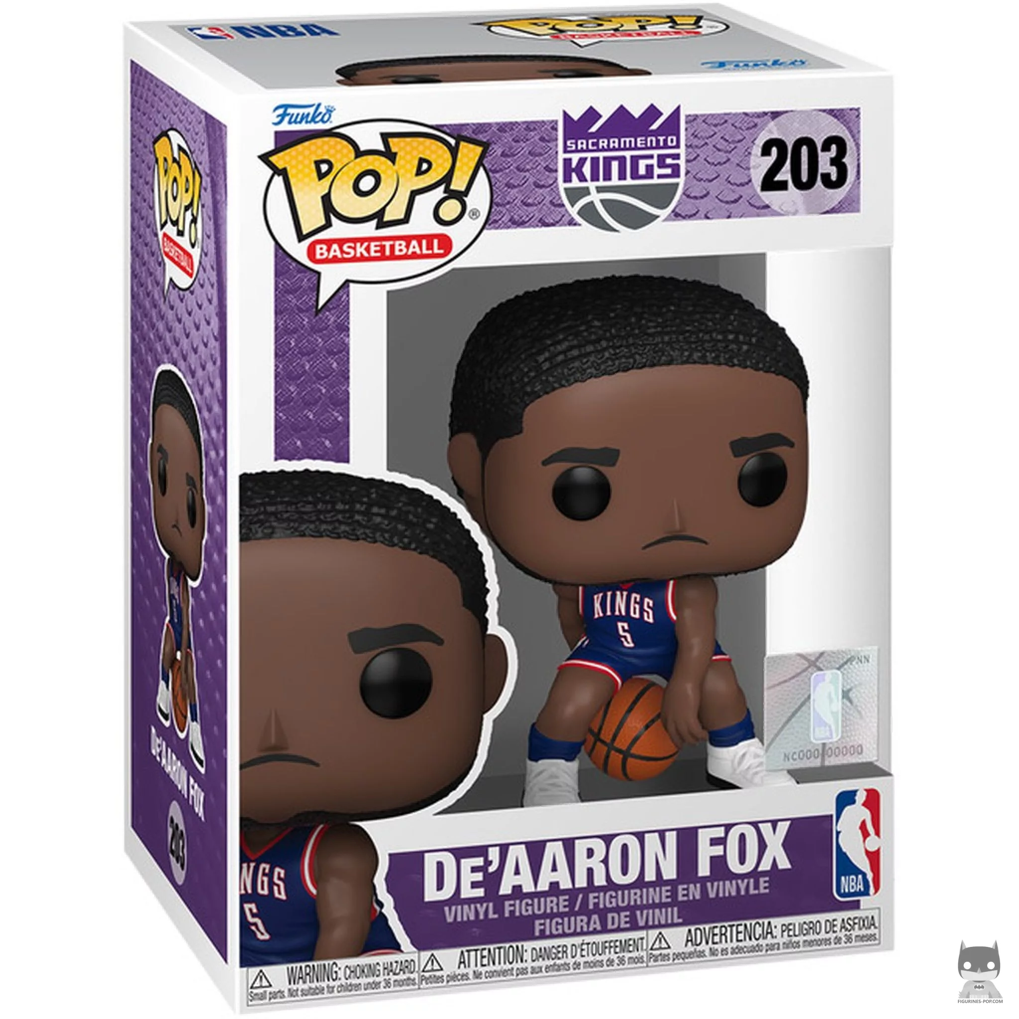 Figurine Funko POP De'Aaron Fox (2024 City Edition Uniform) avec boîte