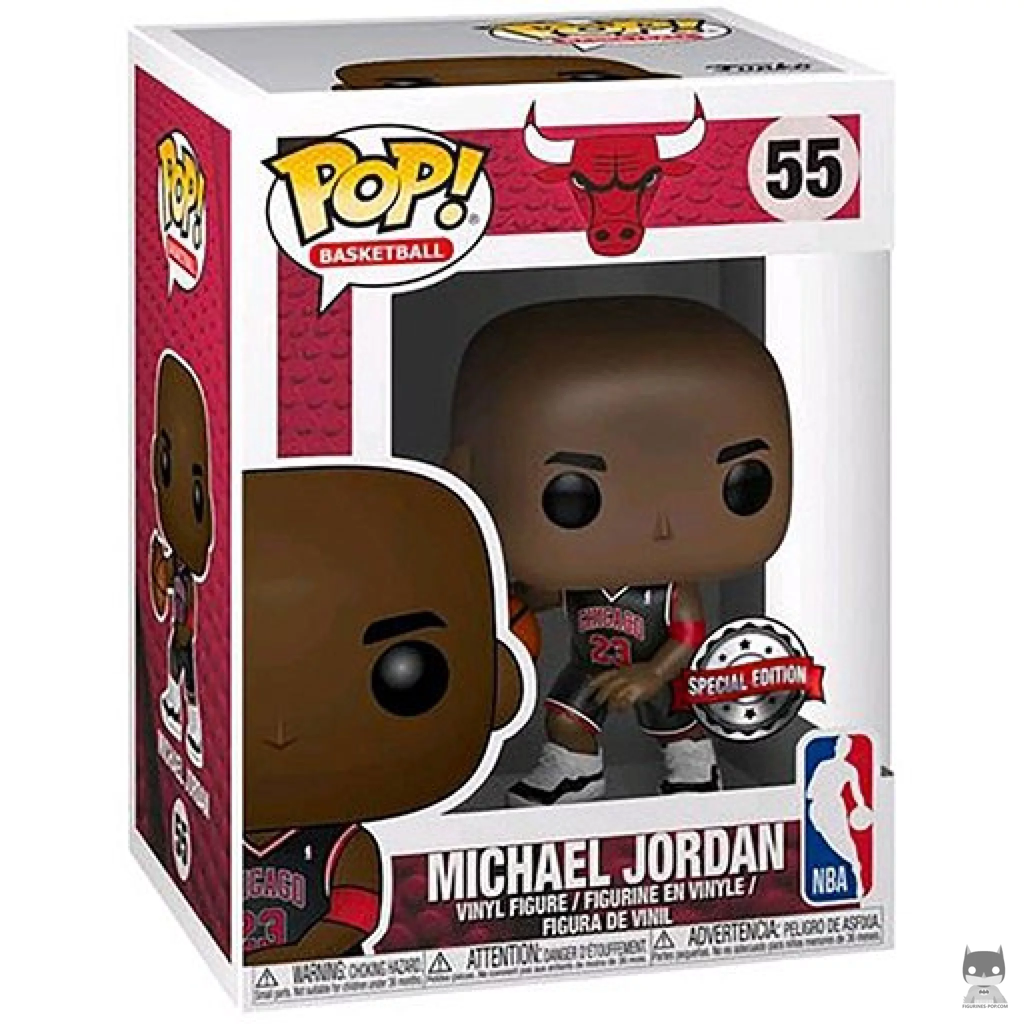 Figurine Funko POP Michael Jordan (Maillot Noir) avec boîte