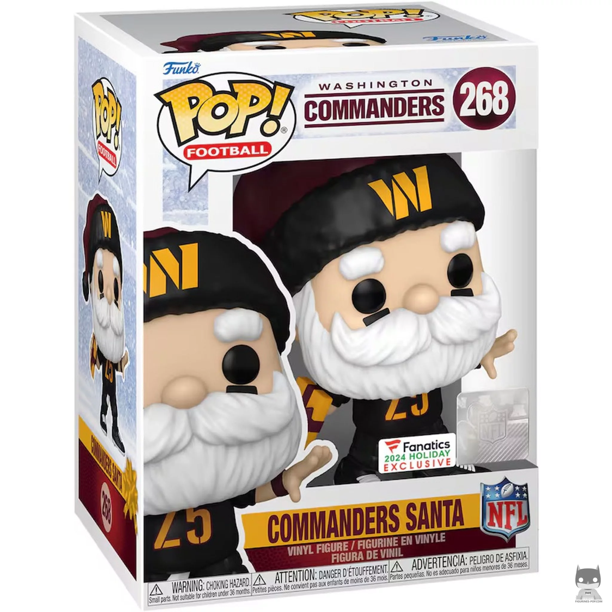 Figurine Funko POP Père Noël Washington Commanders avec boîte