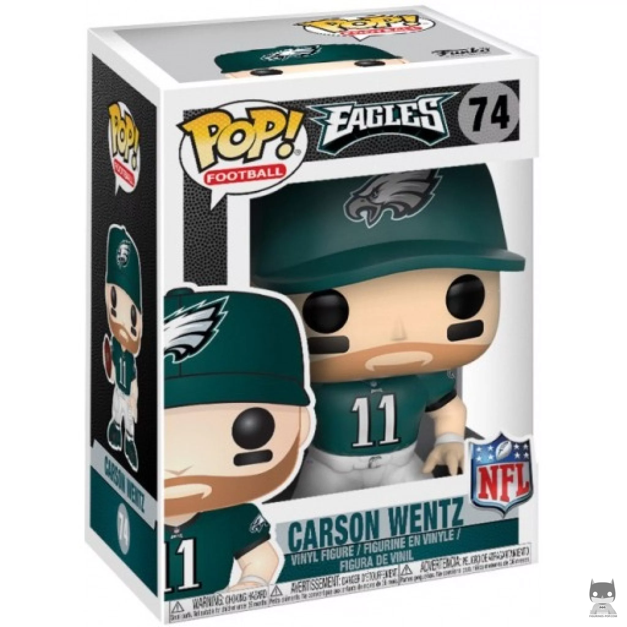 Figurine Funko POP Carson Wentz (Eagles Home) avec boîte
