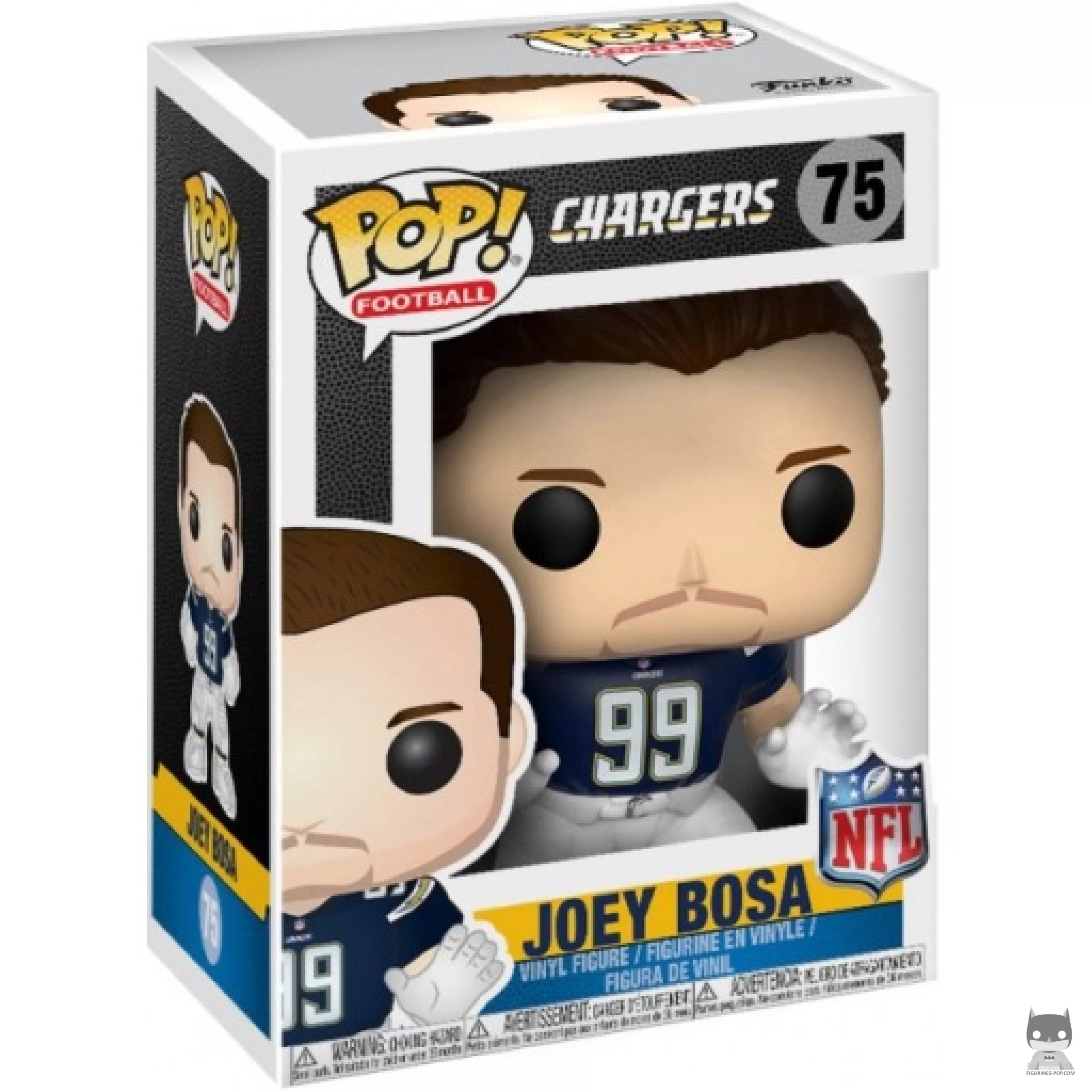 Figurine Funko POP Joey Bosa (Chargers Home) avec boîte