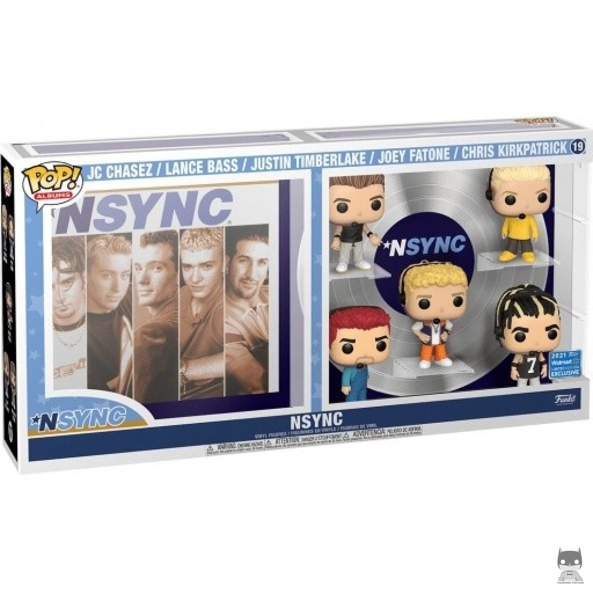 Figurine Funko POP NSYNC
  : *NSYNC (JC Chasez, Lance Bass, Justin Timberlake, Joey Fatone & Chris
  Kirkpatrick) avec boîte