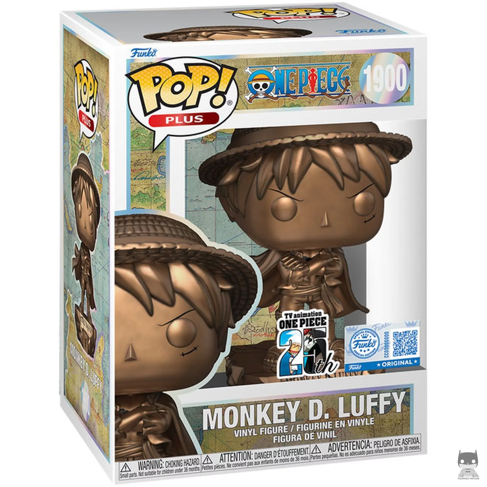 Figurine Funko POP Monkey D. Luffy (Bronze) avec boîte
