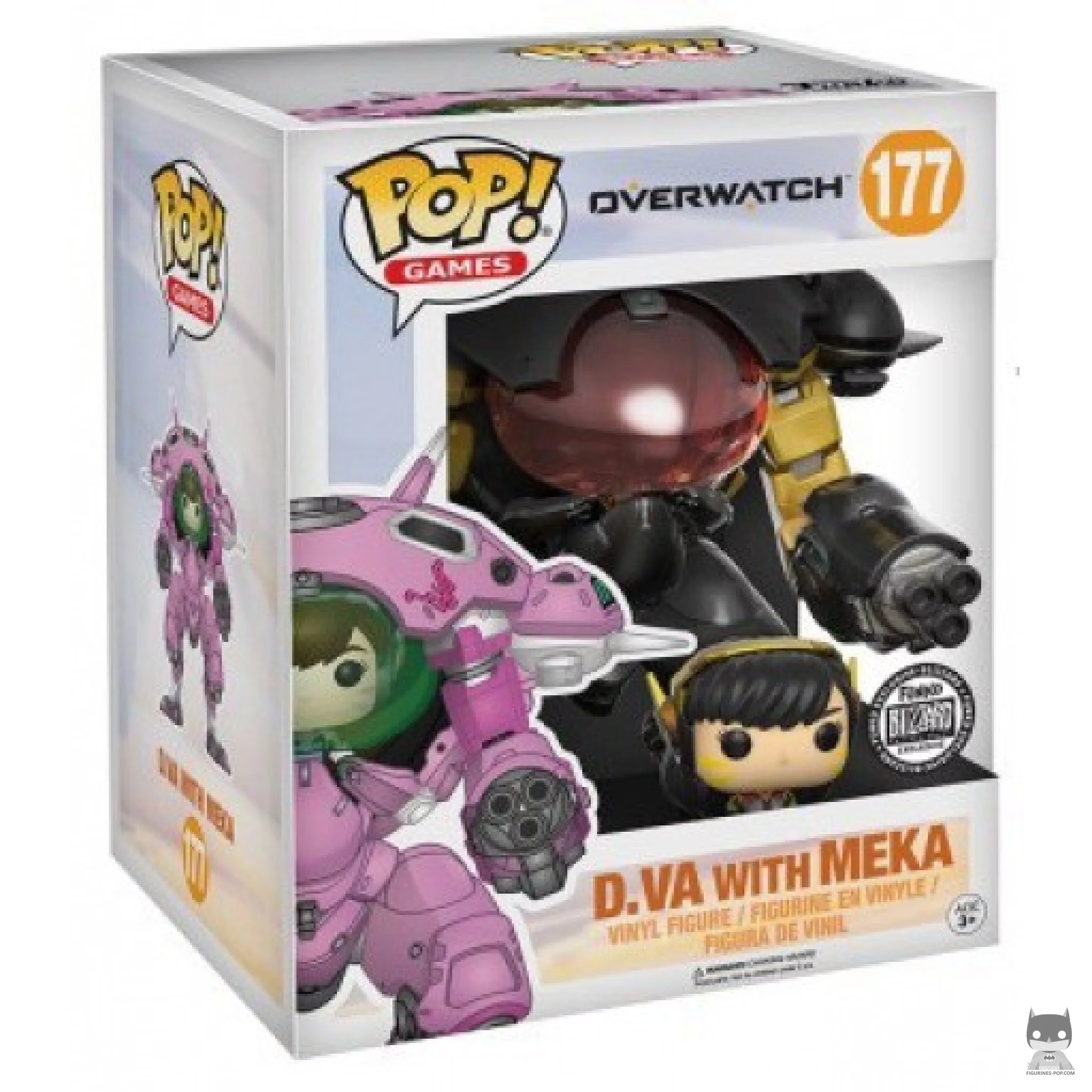 Figurine Funko POP D.Va avec Meka (Fibre de Carbone) (Supersized) avec boîte